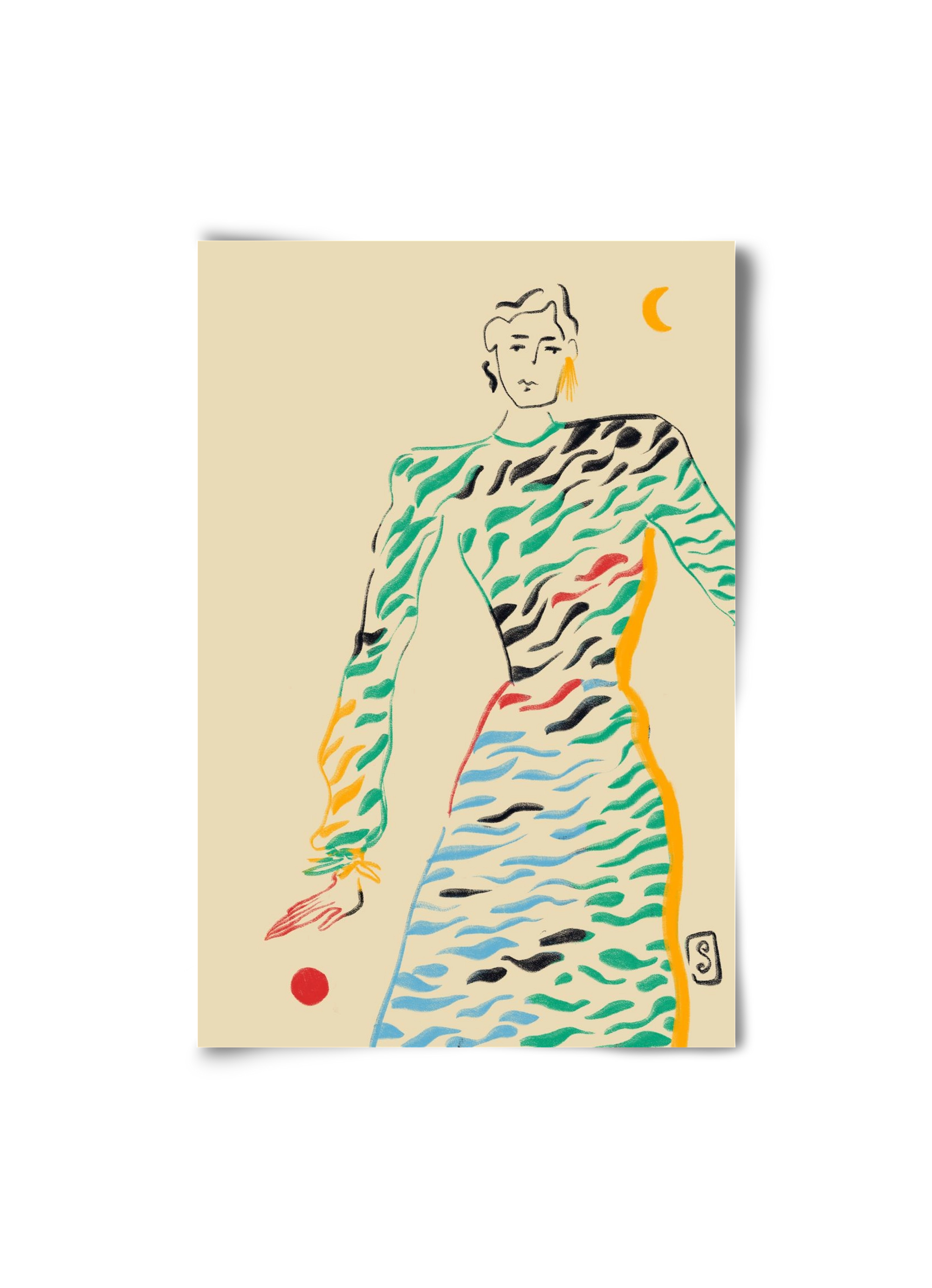 SUN AND MOON, 20x30 cm, Keret nélkül