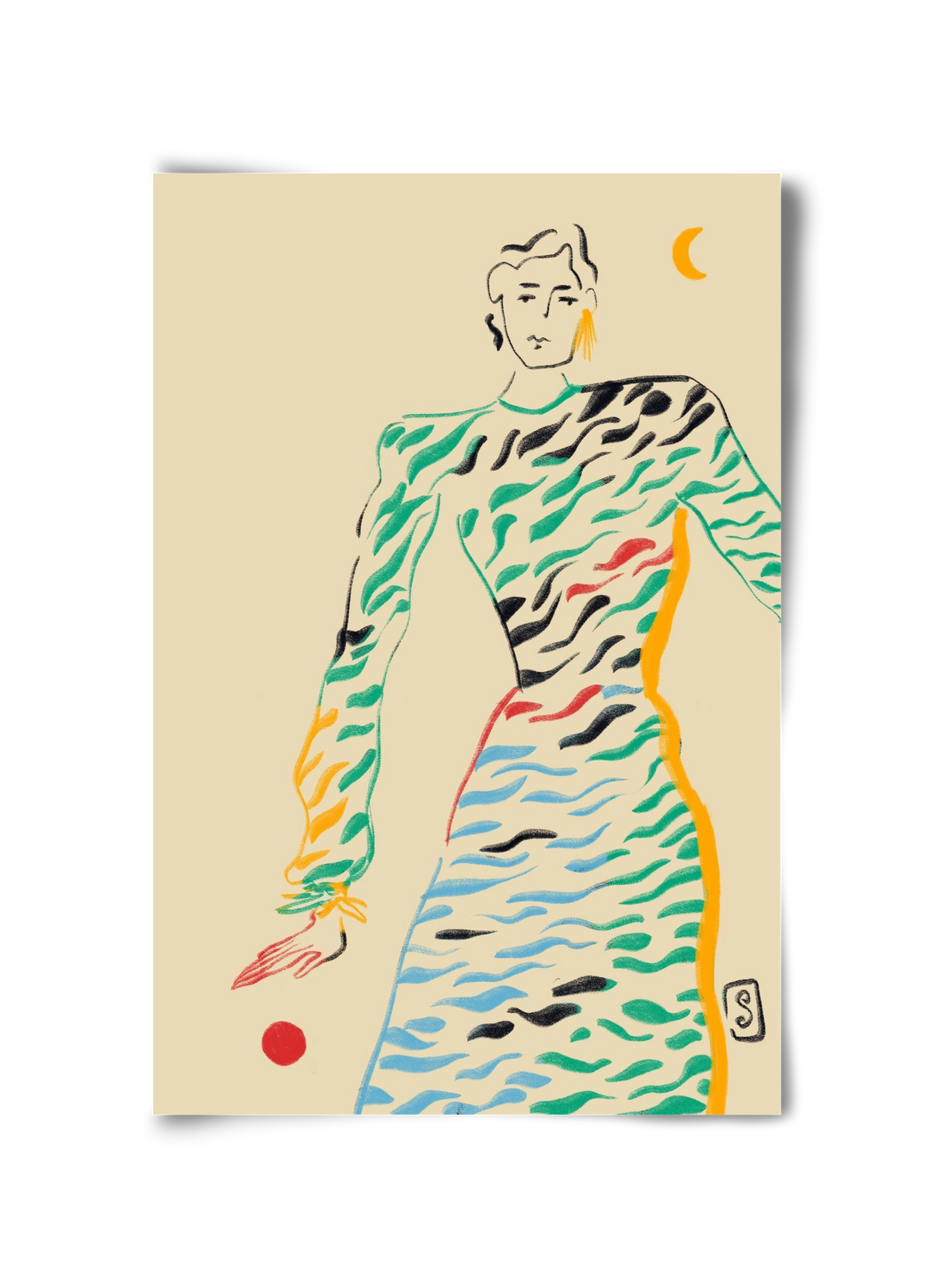 SUN AND MOON, 30x45 cm, Keret nélkül