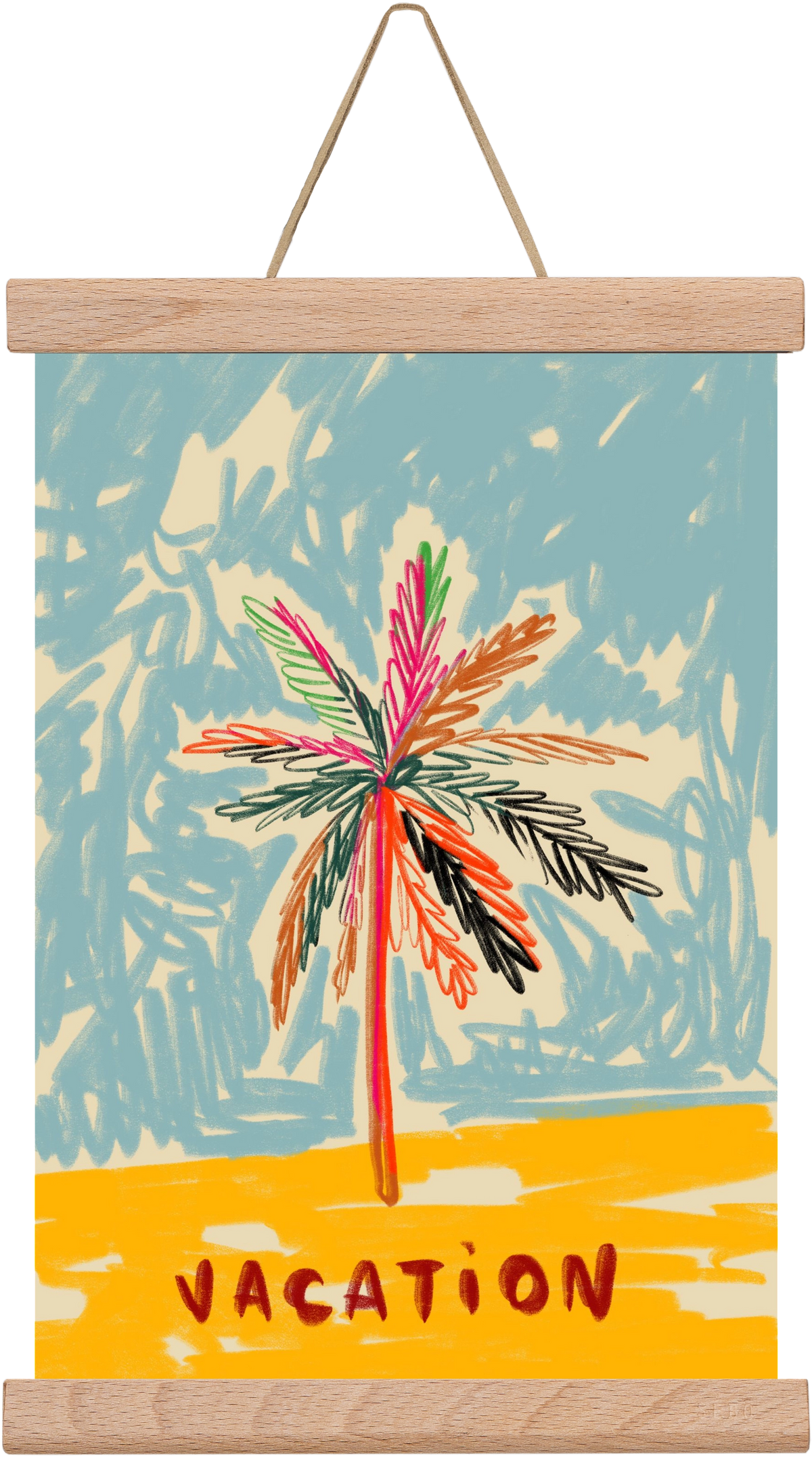 VACATION PALM TREE, 20x30 cm (20x30 cm), Tölgy akasztó