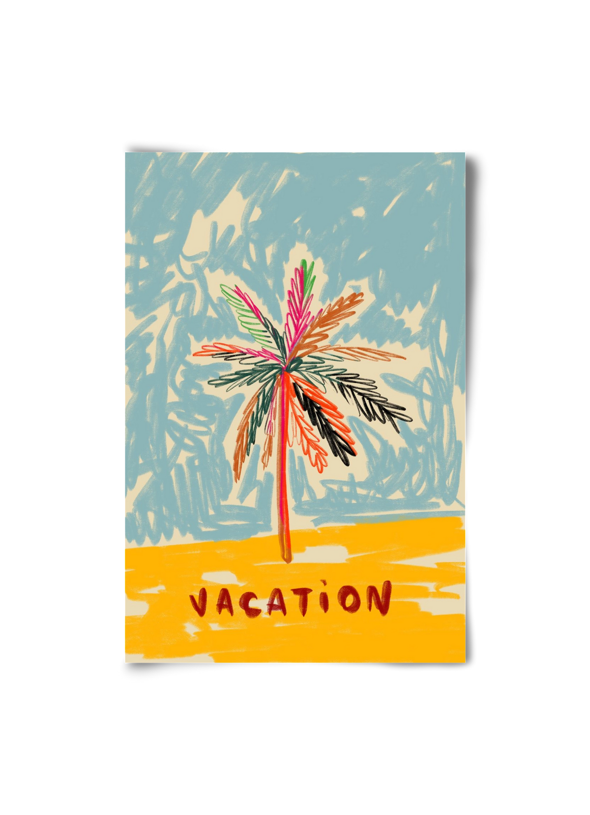 VACATION PALM TREE, 20x30 cm, Keret nélkül