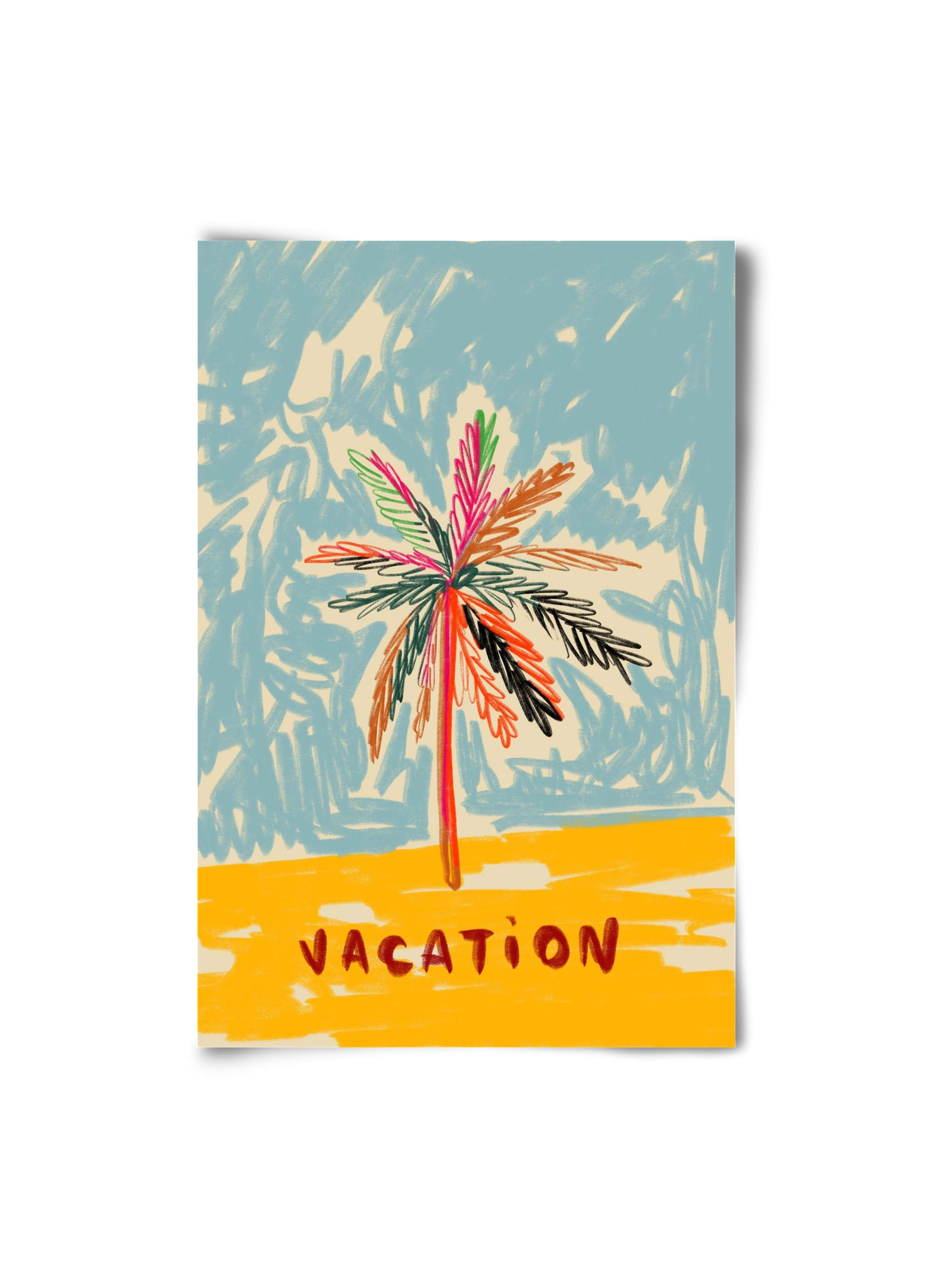 VACATION PALM TREE, 20x30 cm, Keret nélkül