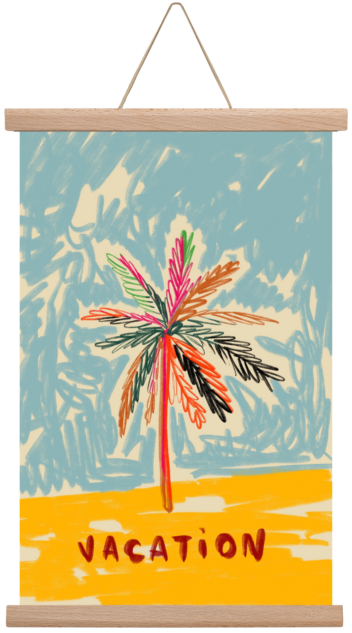 VACATION PALM TREE, 30x45 cm (30x45 cm), Tölgy akasztó