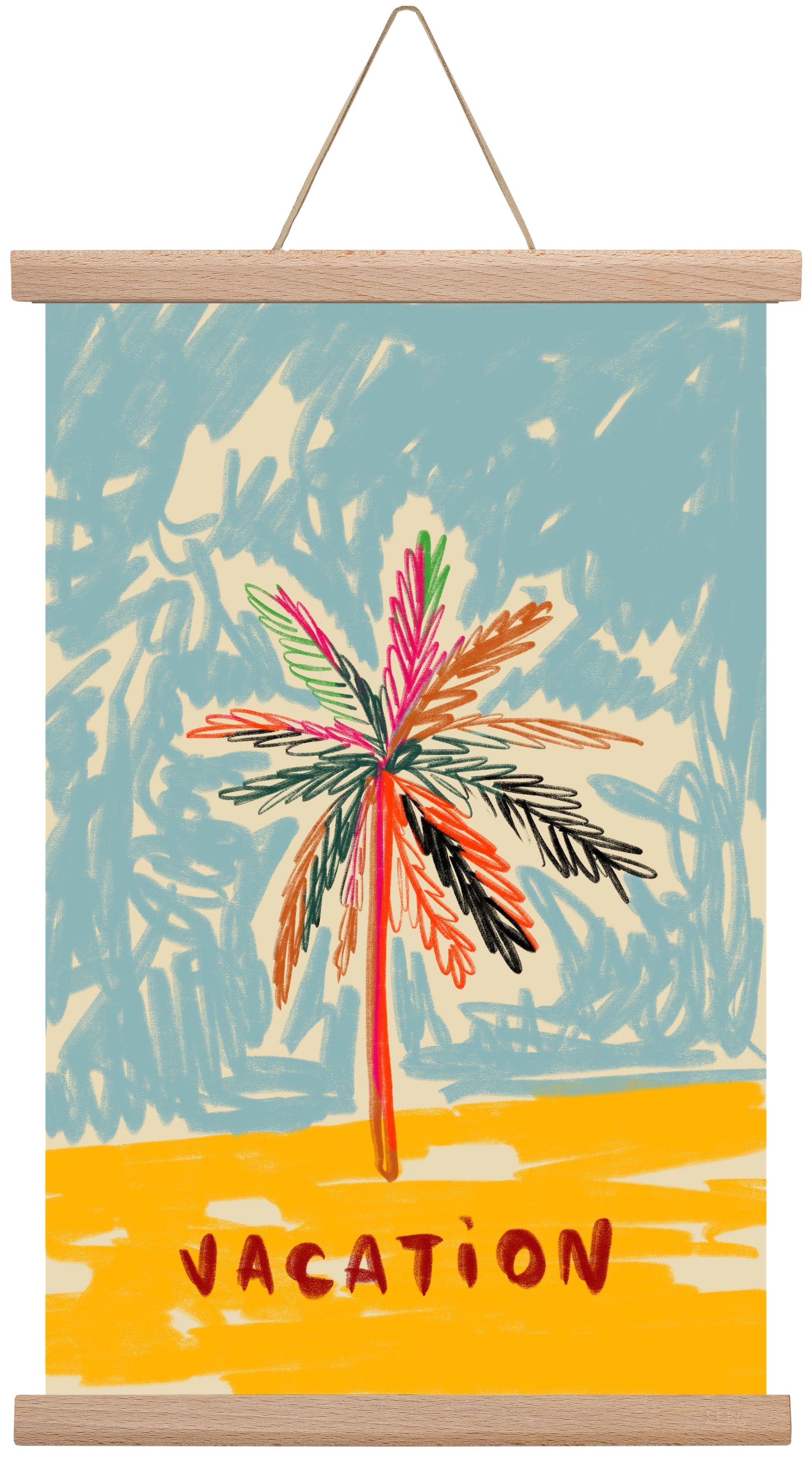 VACATION PALM TREE, 30x45 cm (30x45 cm), Tölgy akasztó