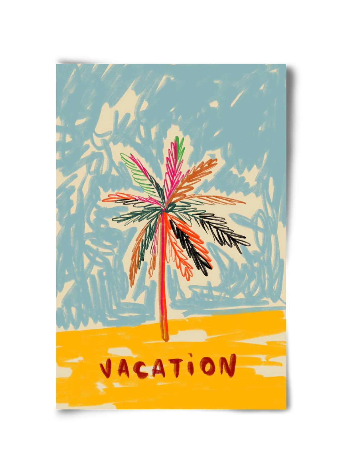VACATION PALM TREE, 30x45 cm, Keret nélkül