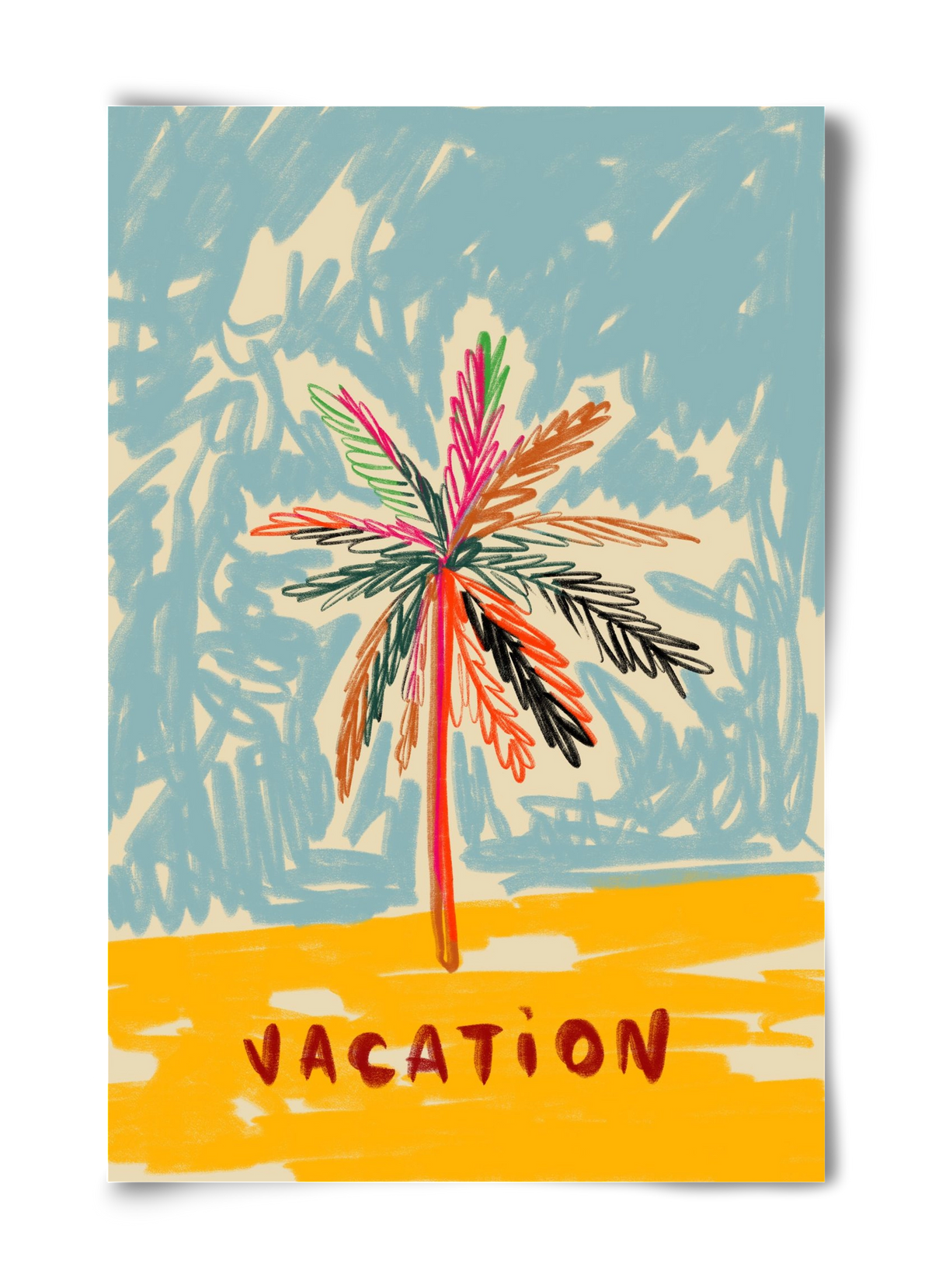 VACATION PALM TREE, 40x60 cm, Keret nélkül