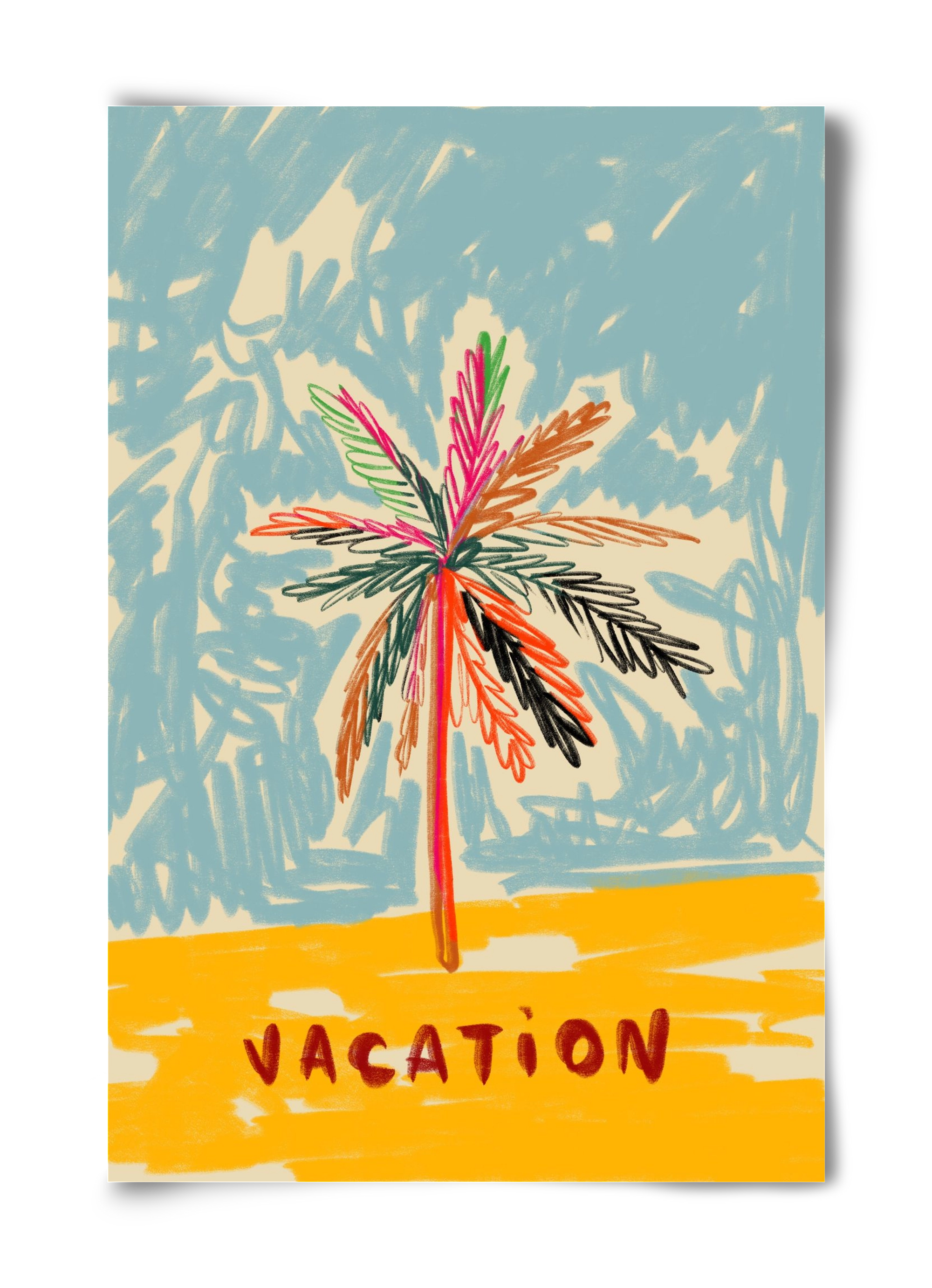 VACATION PALM TREE, 40x60 cm, Keret nélkül