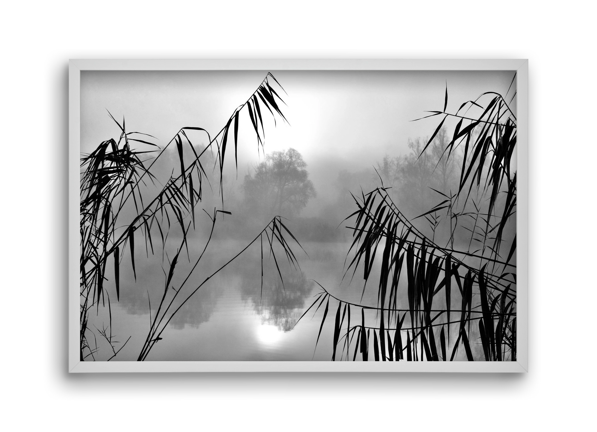 Cloud-land, 45x30 cm (45x30 cm), Fehér keret