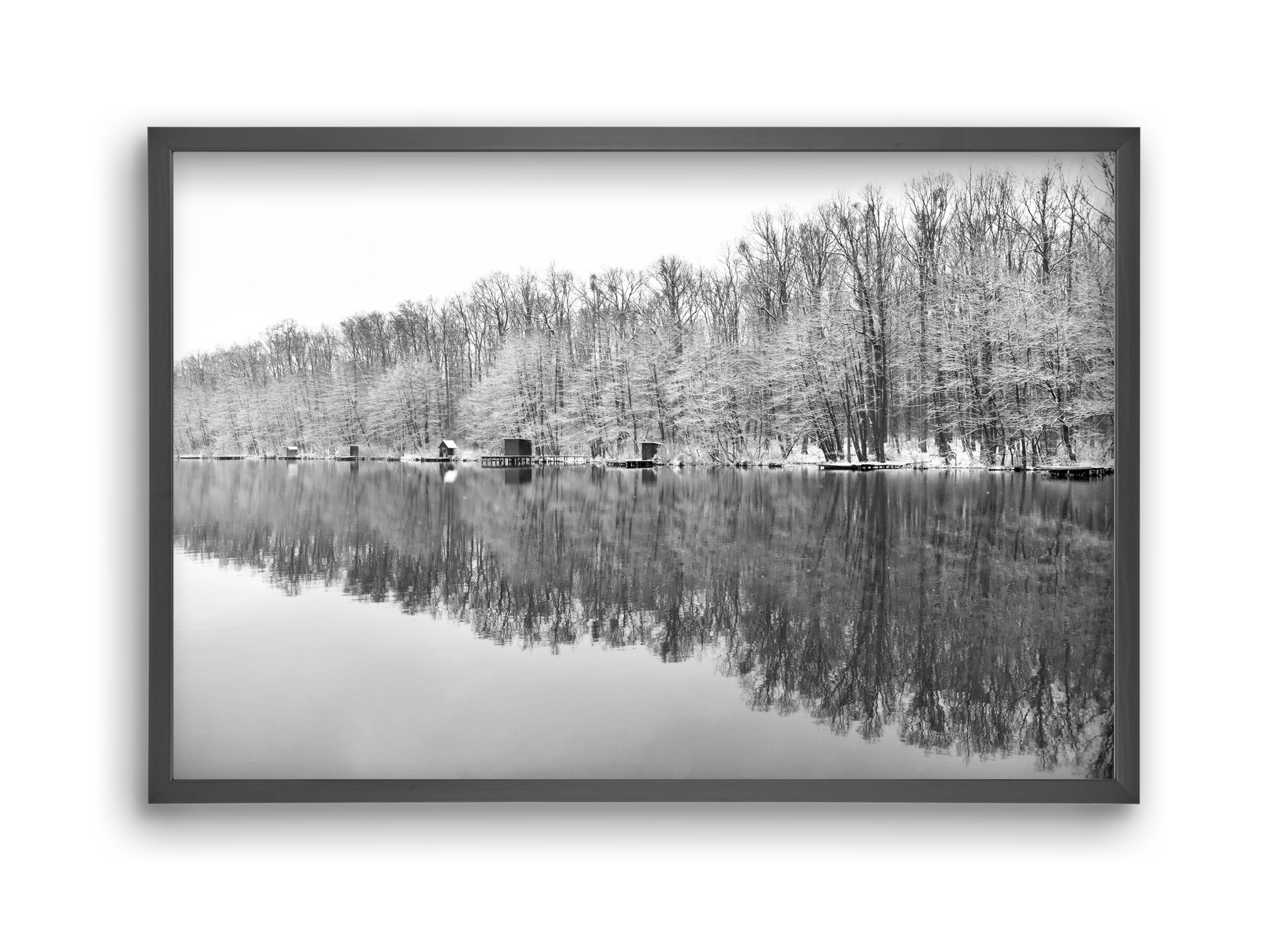snowflake landscape, 45x30 cm (45x30 cm), Fekete keret