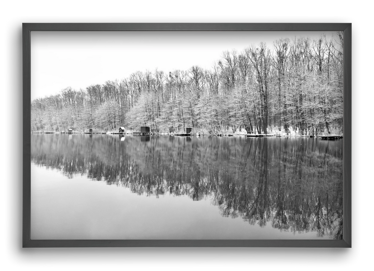 snowflake landscape, 60x40 cm (60x40 cm), Fekete keret