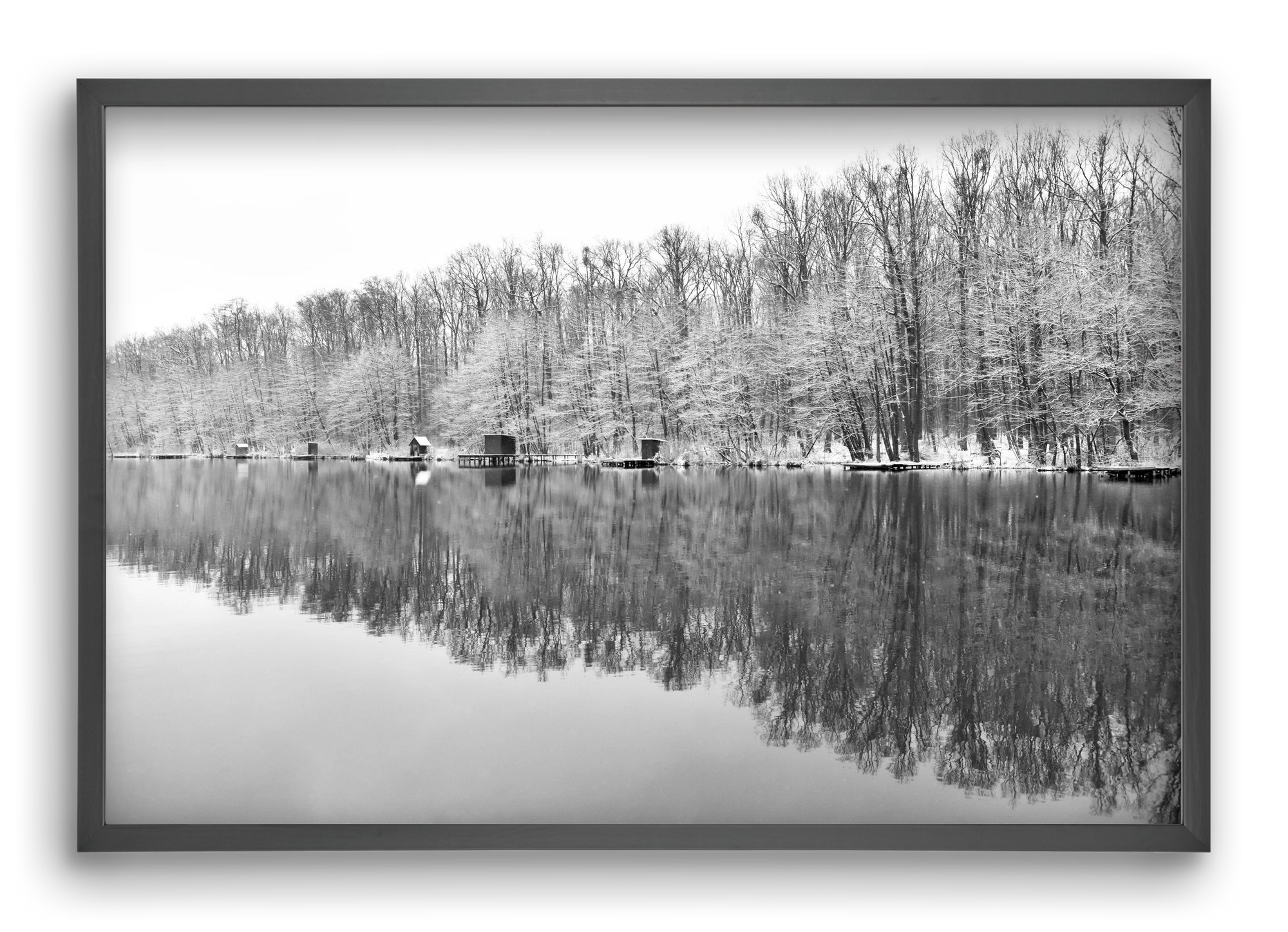 snowflake landscape, 60x40 cm (60x40 cm), Fekete keret