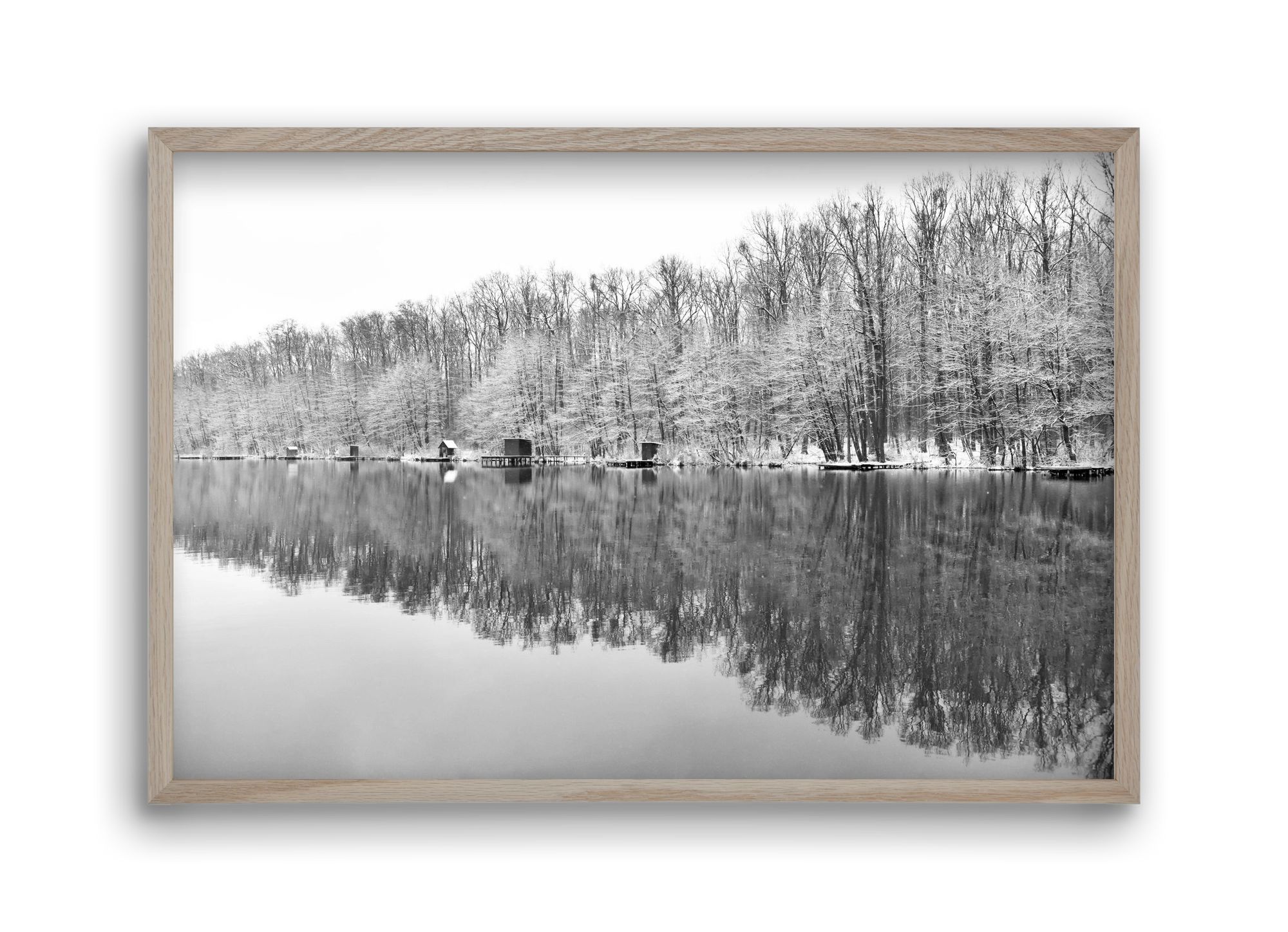 snowflake landscape, 45x30 cm (45x30 cm), Tölgy keret