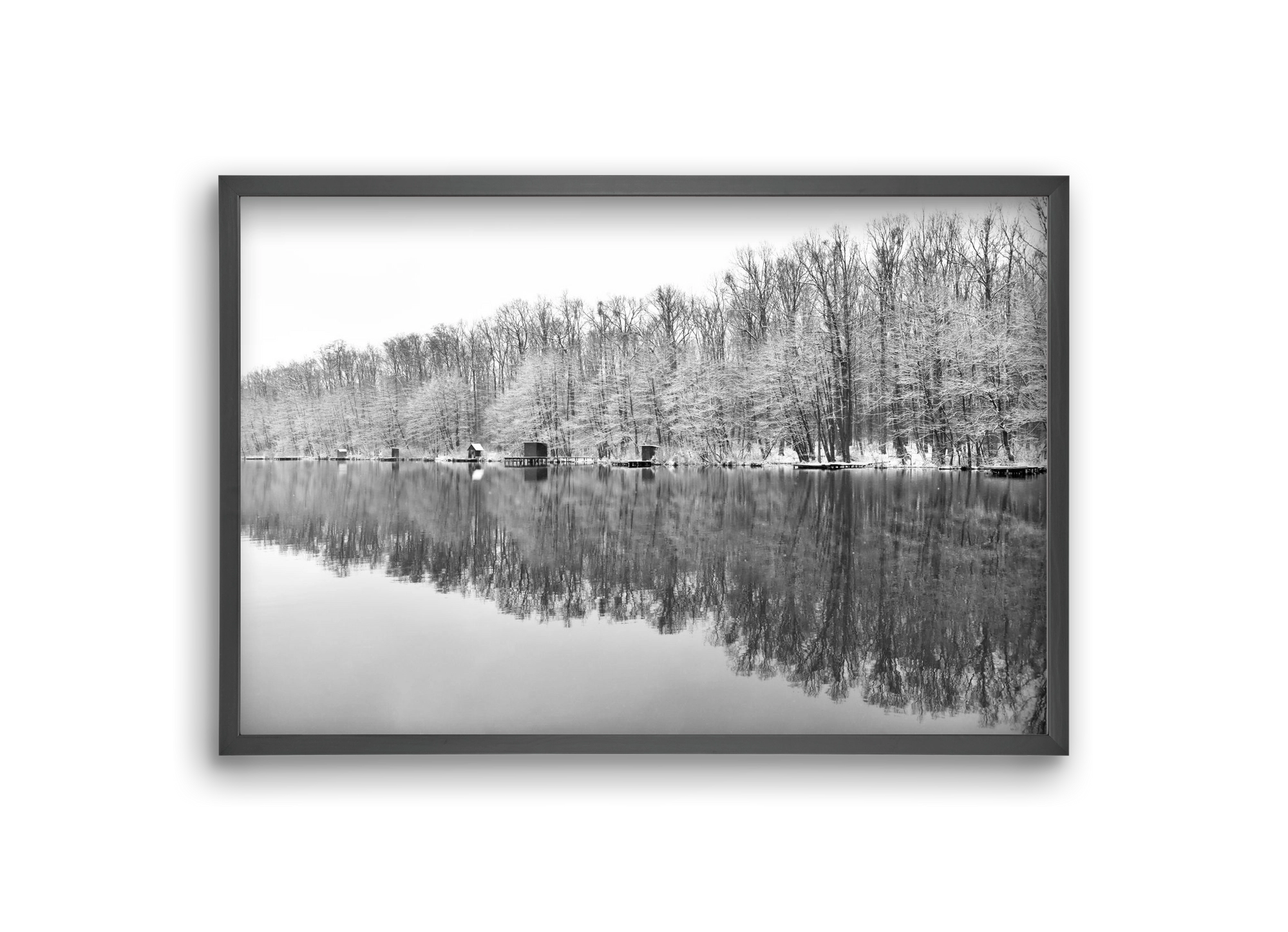 snowflake landscape, 30x20 cm (30x20 cm), Fekete keret