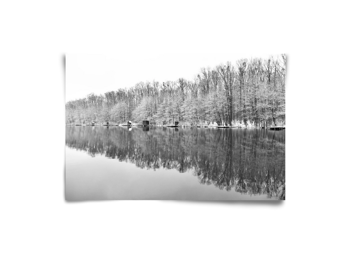 snowflake landscape, 30x20 cm, Keret nélkül