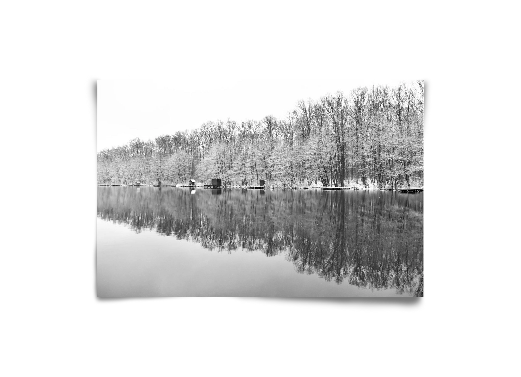 snowflake landscape, 30x20 cm, Keret nélkül