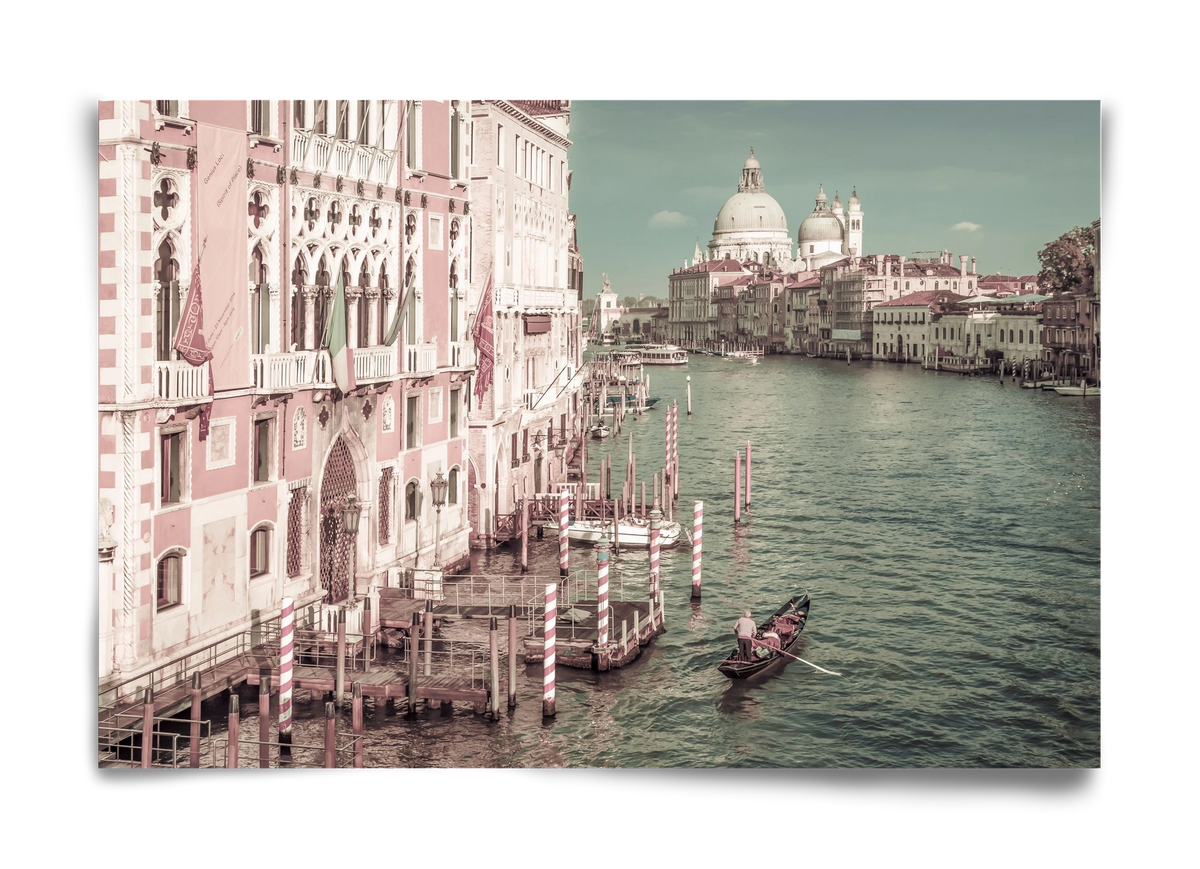 VENICE Canal Grande & Santa Maria della Salute | urban vintage, 60x40 cm, Keret nélkül