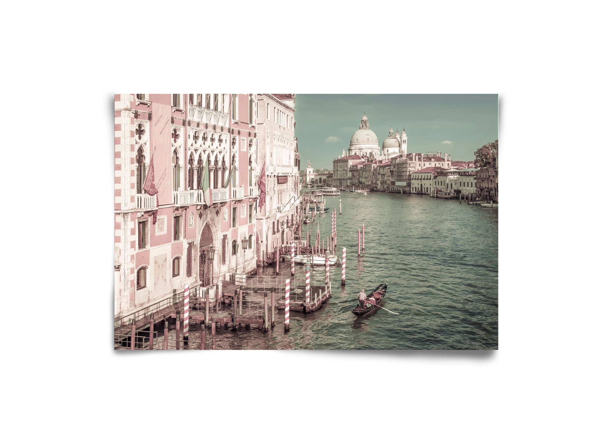 VENICE Canal Grande & Santa Maria della Salute | urban vintage, 30x20 cm, Keret nélkül