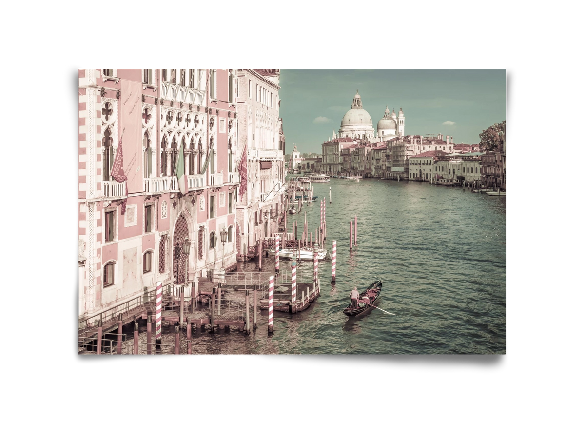 VENICE Canal Grande & Santa Maria della Salute | urban vintage, 45x30 cm, Keret nélkül