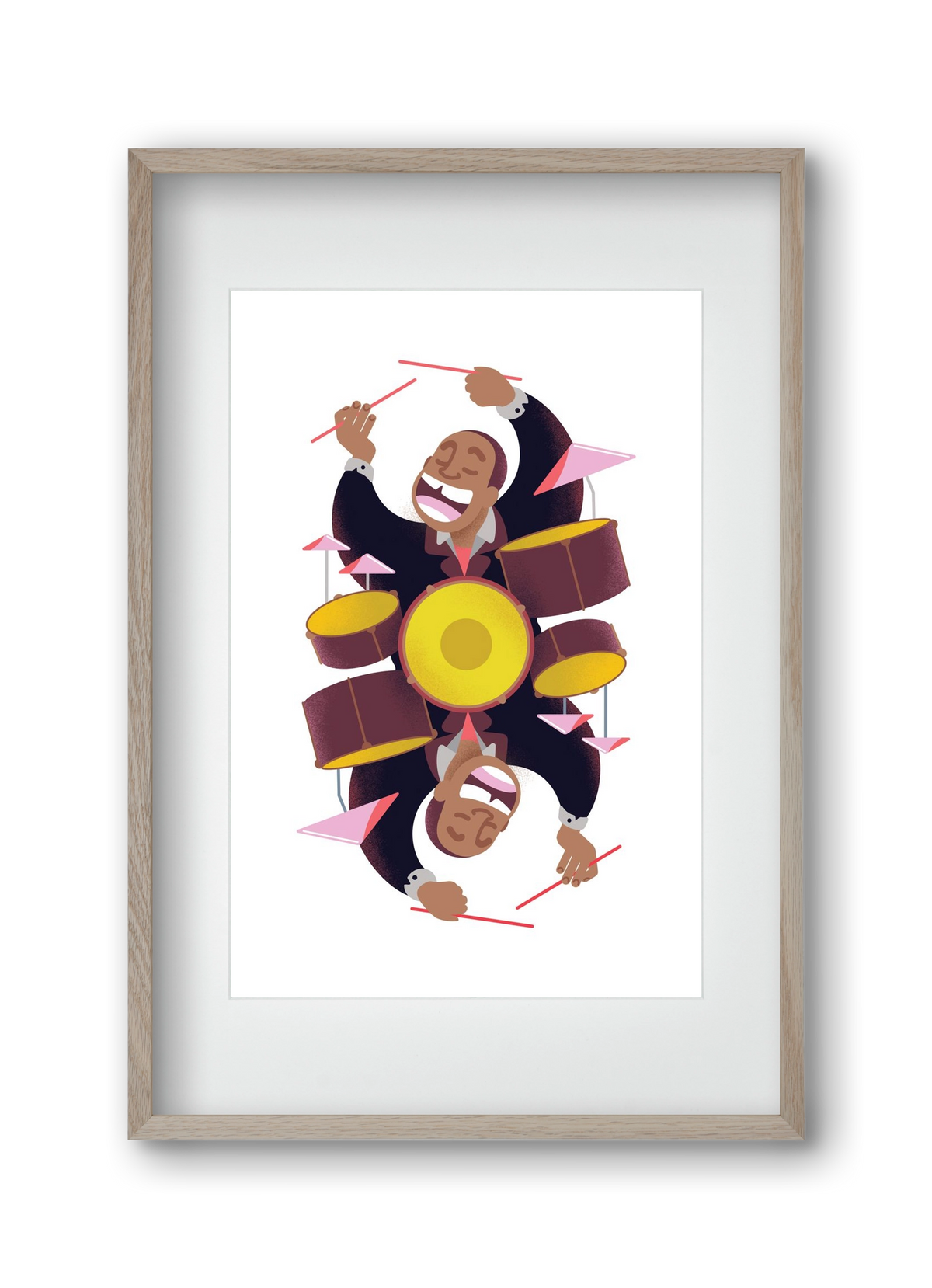 Jazz musician series - Art Blakey, 30x45 cm (20x30 cm), Tölgy keret, paszpartuval