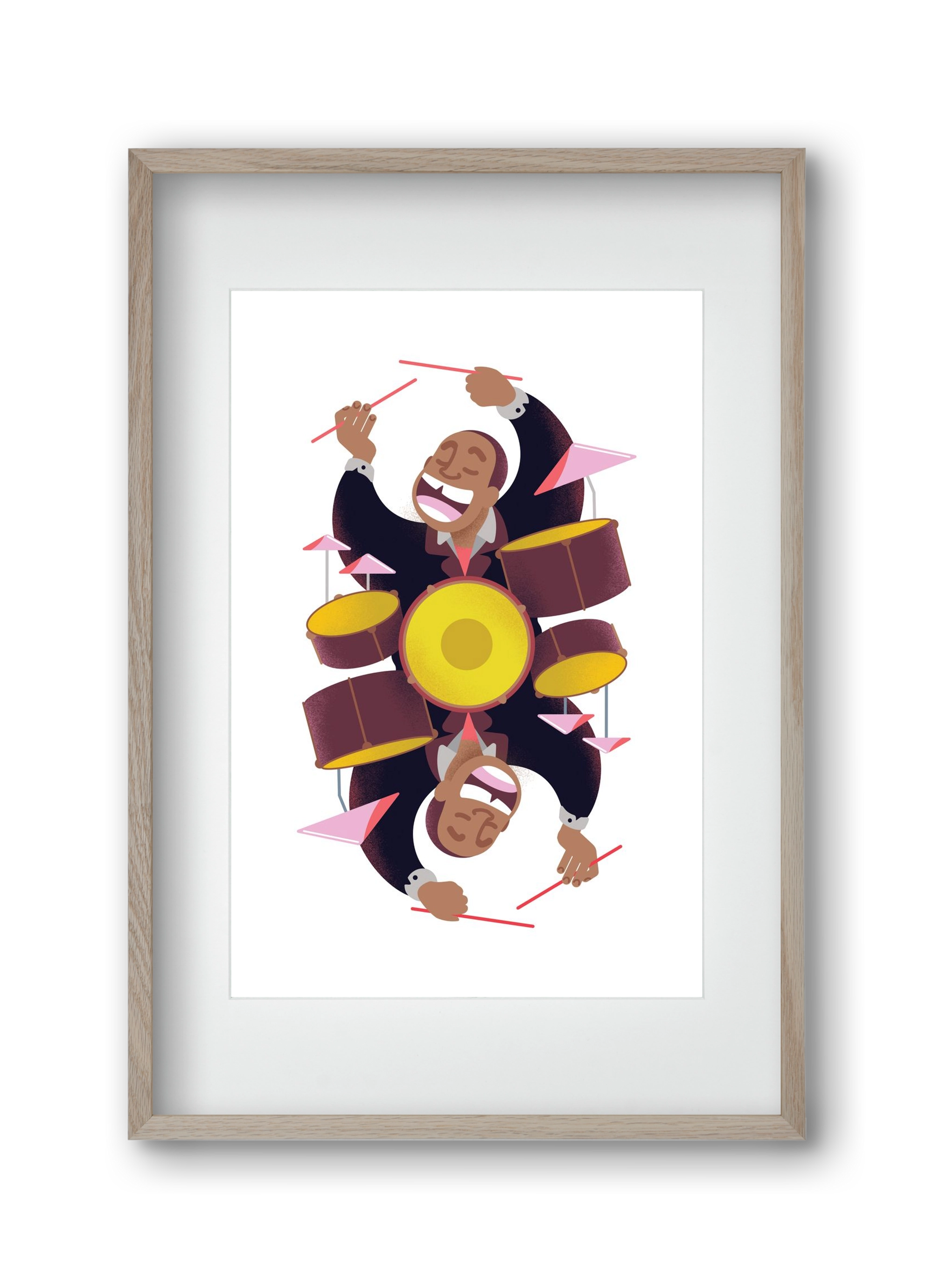 Jazz musician series - Art Blakey, 30x45 cm (20x30 cm), Tölgy keret, paszpartuval