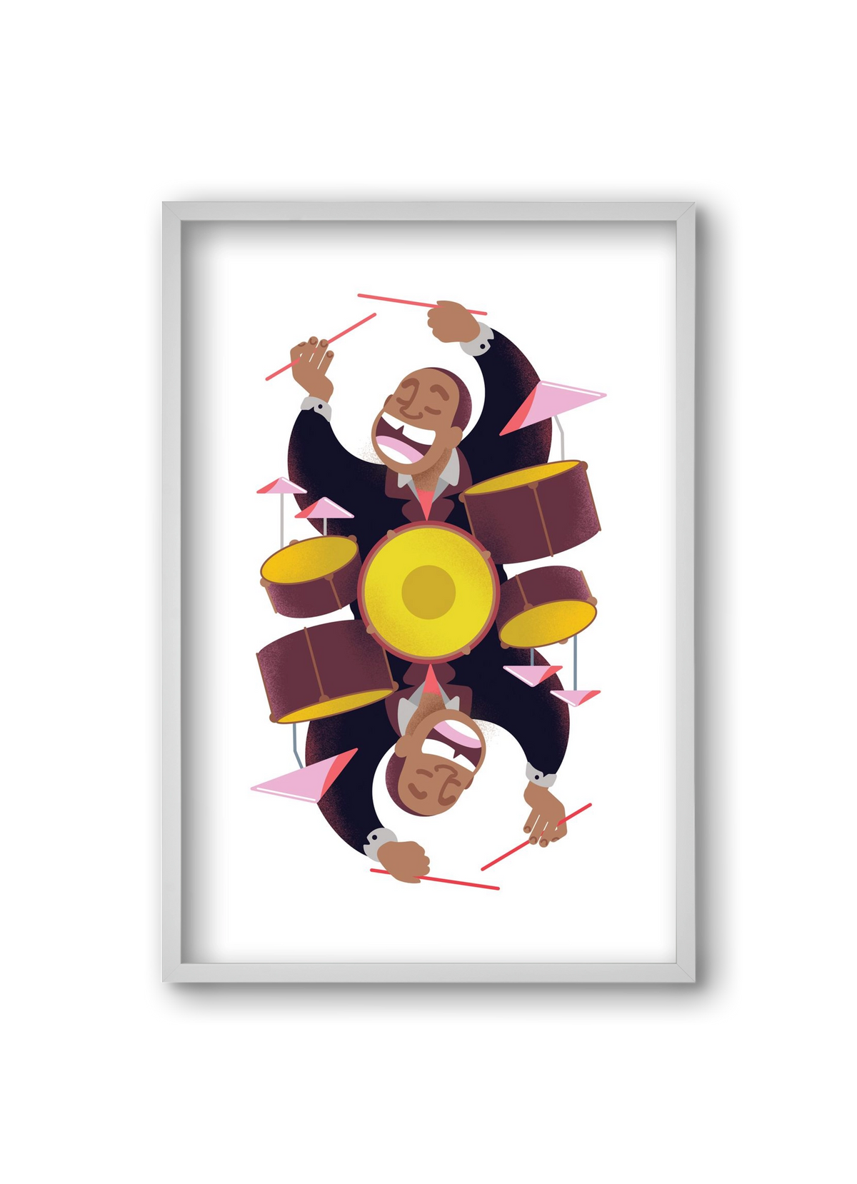 Jazz musician series - Art Blakey, 20x30 cm (20x30 cm), Fehér keret