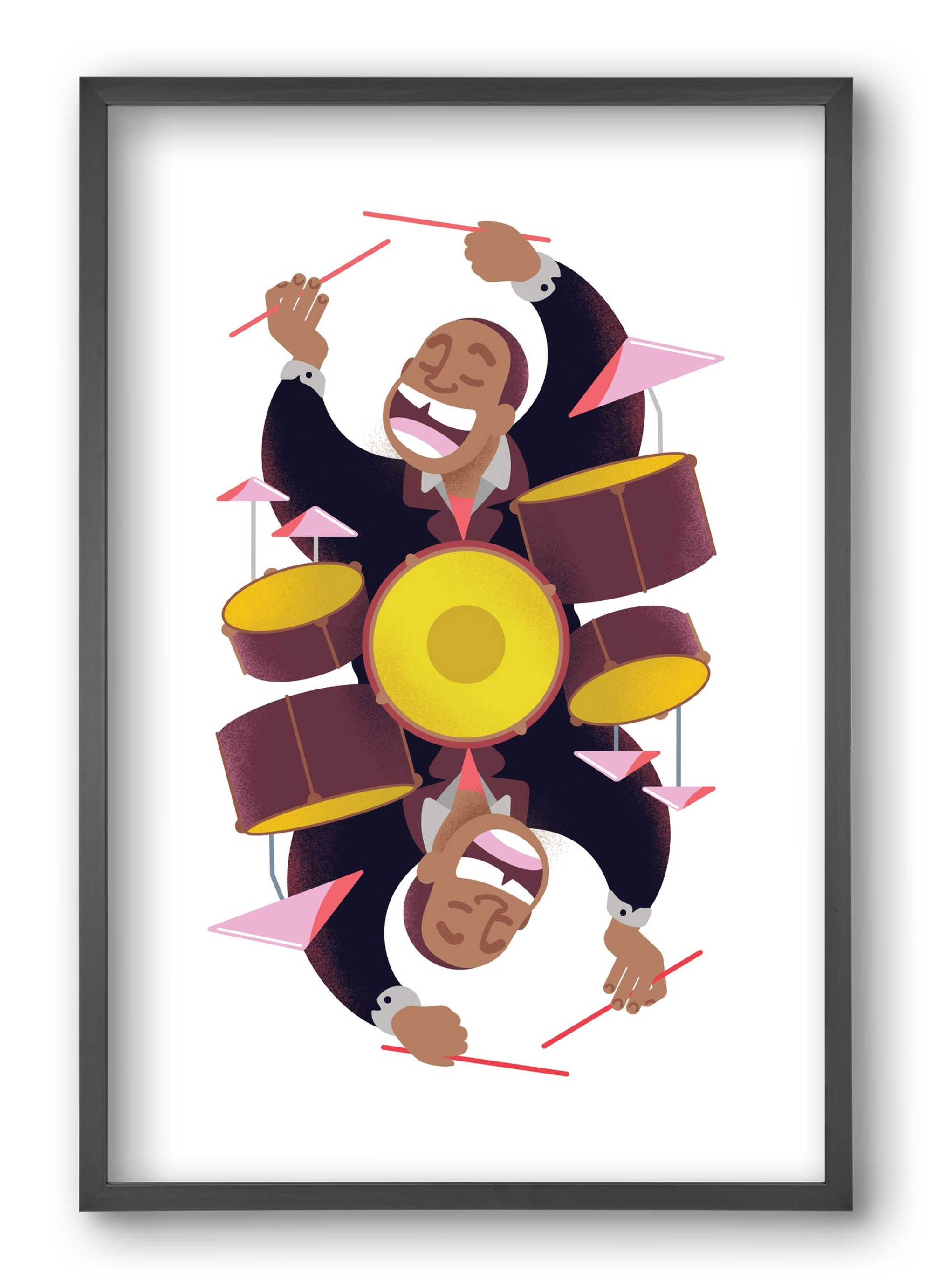 Jazz musician series - Art Blakey, 40x60 cm (40x60 cm), Fekete keret