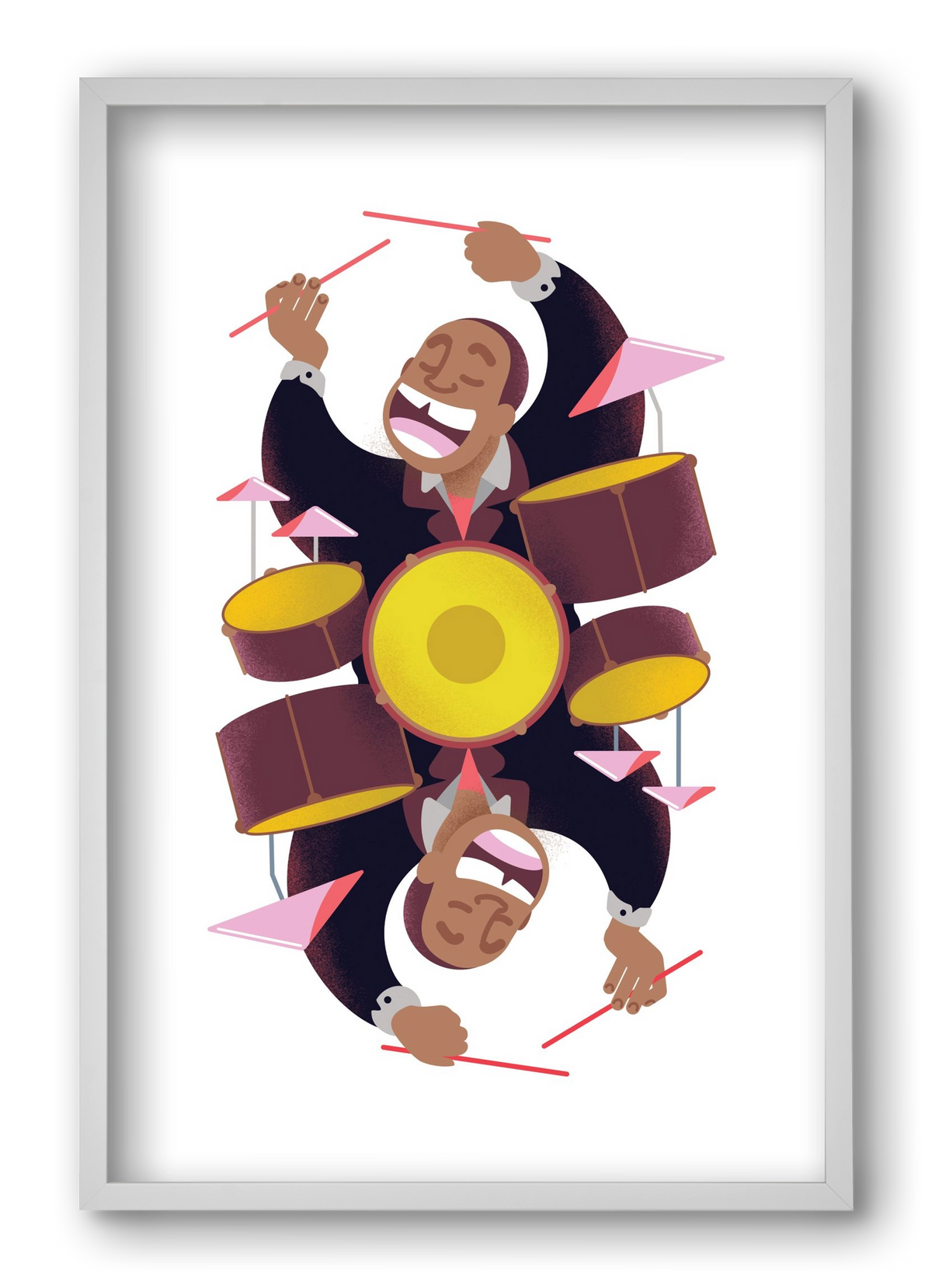 Jazz musician series - Art Blakey, 40x60 cm (40x60 cm), Fehér keret