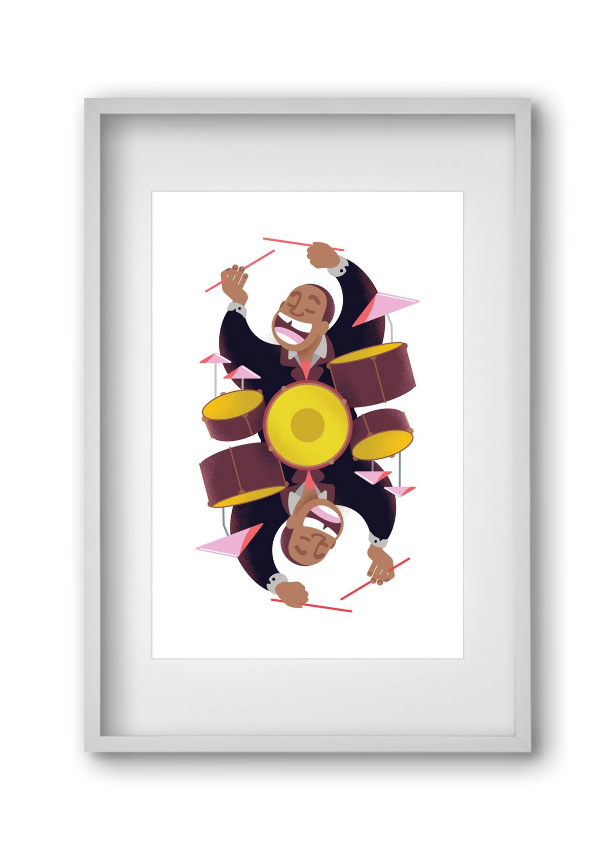 Jazz musician series - Art Blakey, 30x45 cm (20x30 cm), Fehér keret, paszpartuval