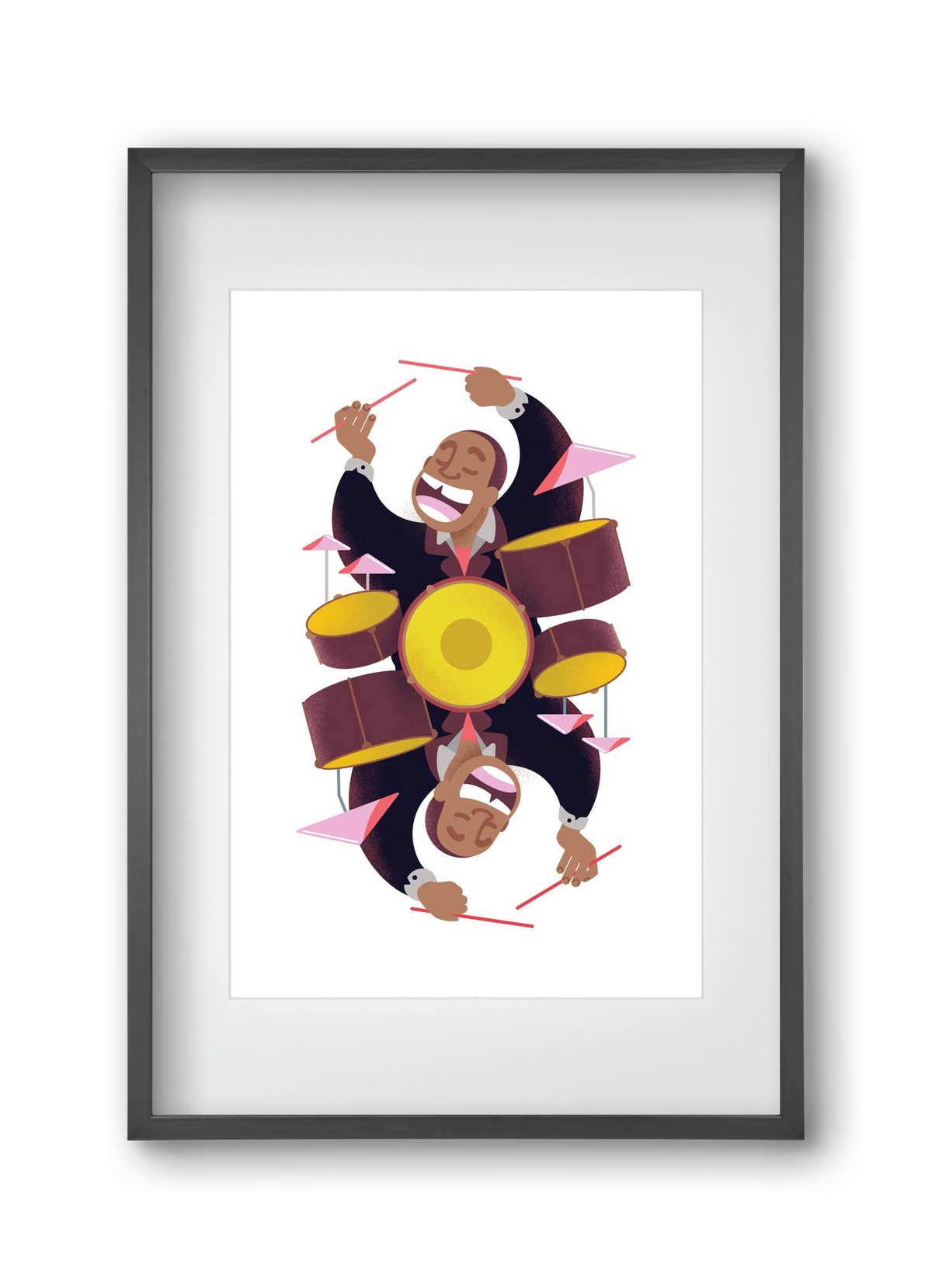 Jazz musician series - Art Blakey, 30x45 cm (20x30 cm), Fekete keret, paszpartuval