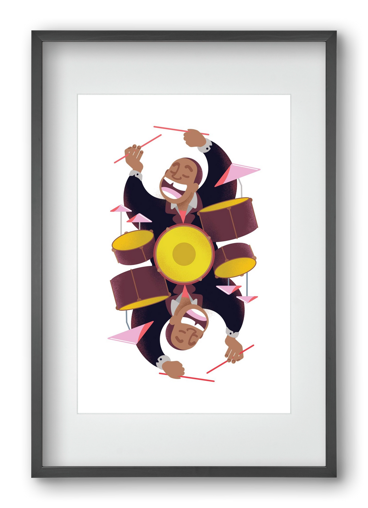 Jazz musician series - Art Blakey, 40x60 cm (30x45 cm), Fekete keret, paszpartuval