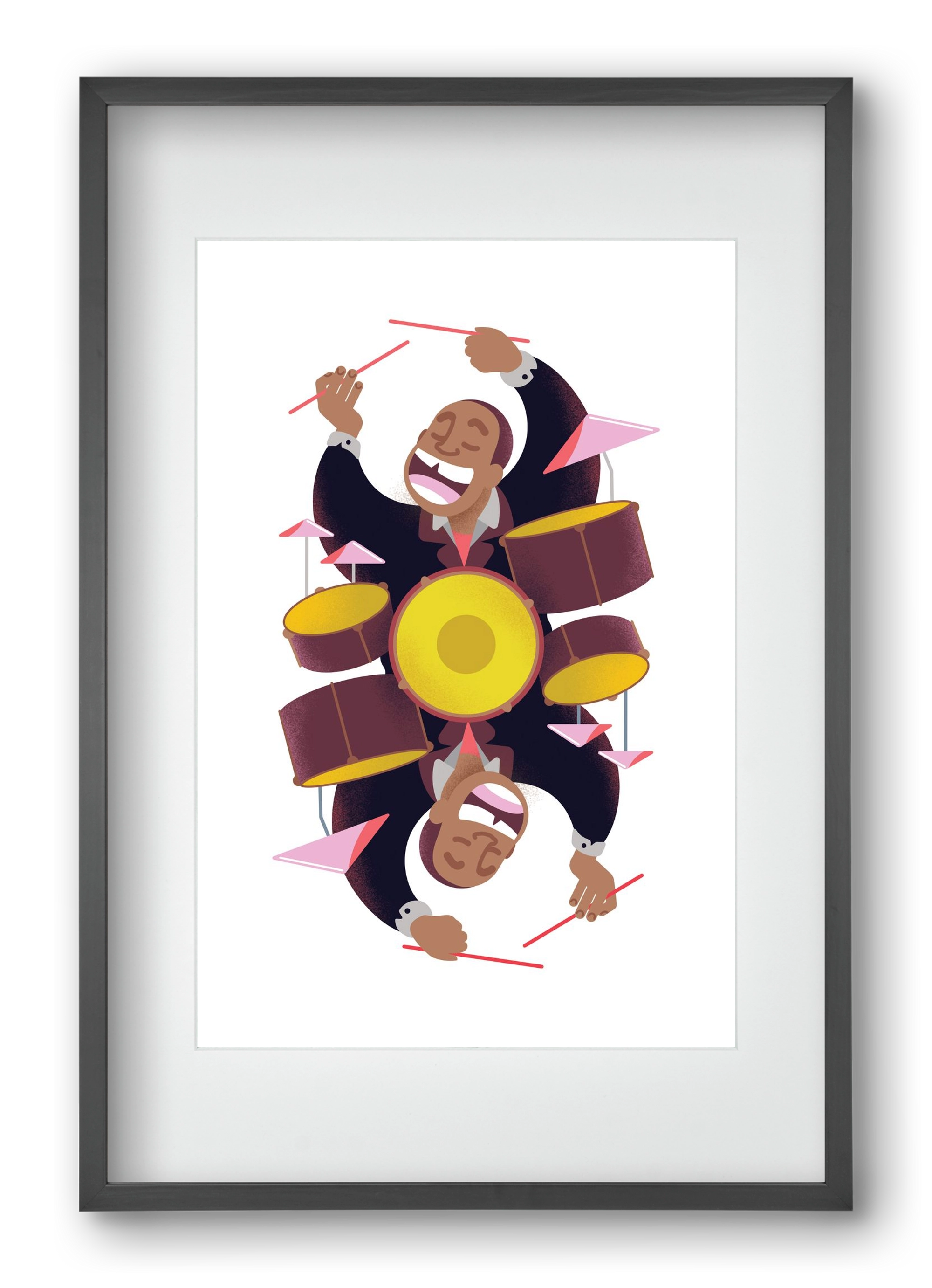 Jazz musician series - Art Blakey, 40x60 cm (30x45 cm), Fekete keret, paszpartuval