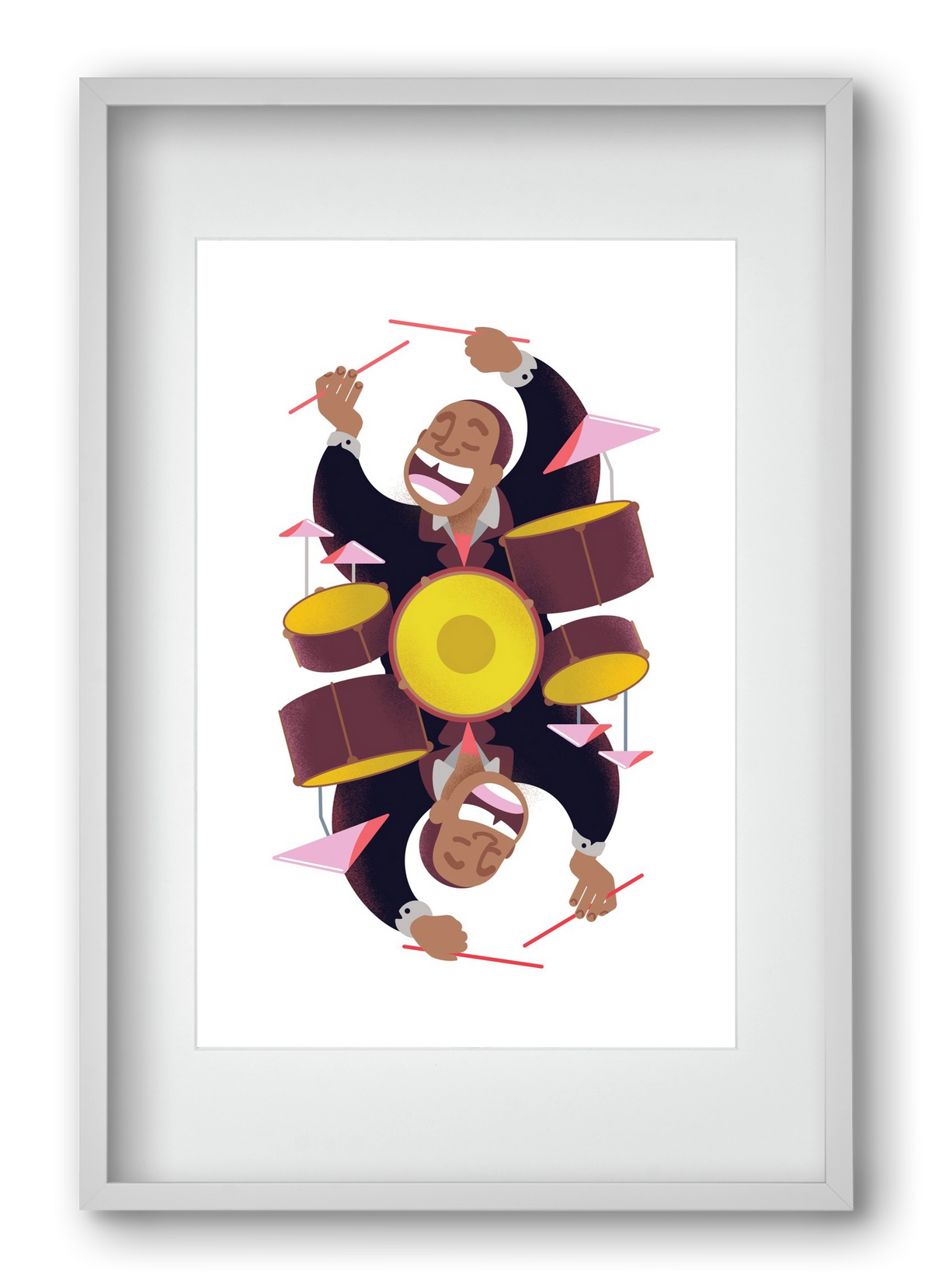 Jazz musician series - Art Blakey, 40x60 cm (30x45 cm), Fehér keret, paszpartuval