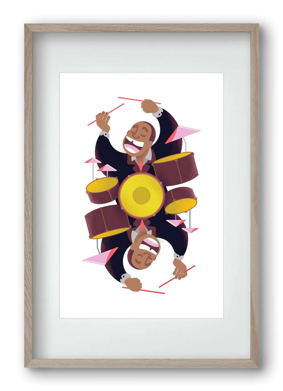 Jazz musician series - Art Blakey, 40x60 cm (30x45 cm), Tölgy keret, paszpartuval