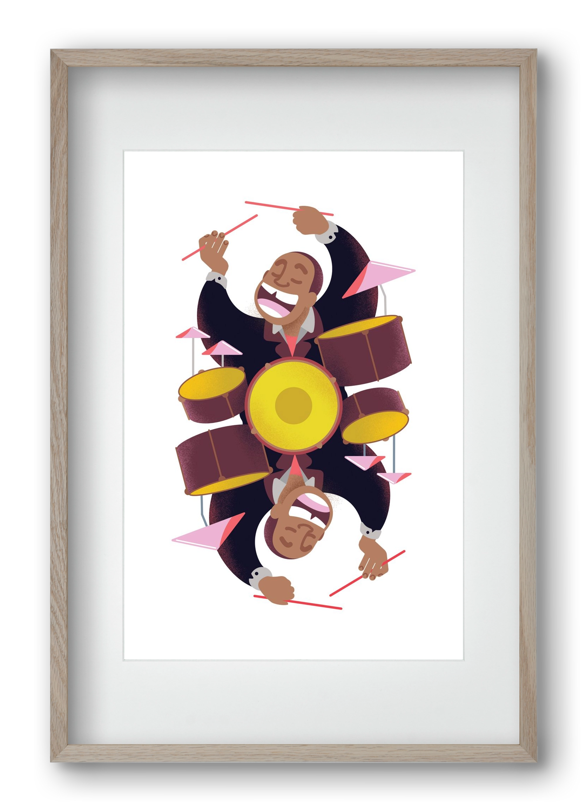 Jazz musician series - Art Blakey, 40x60 cm (30x45 cm), Tölgy keret, paszpartuval