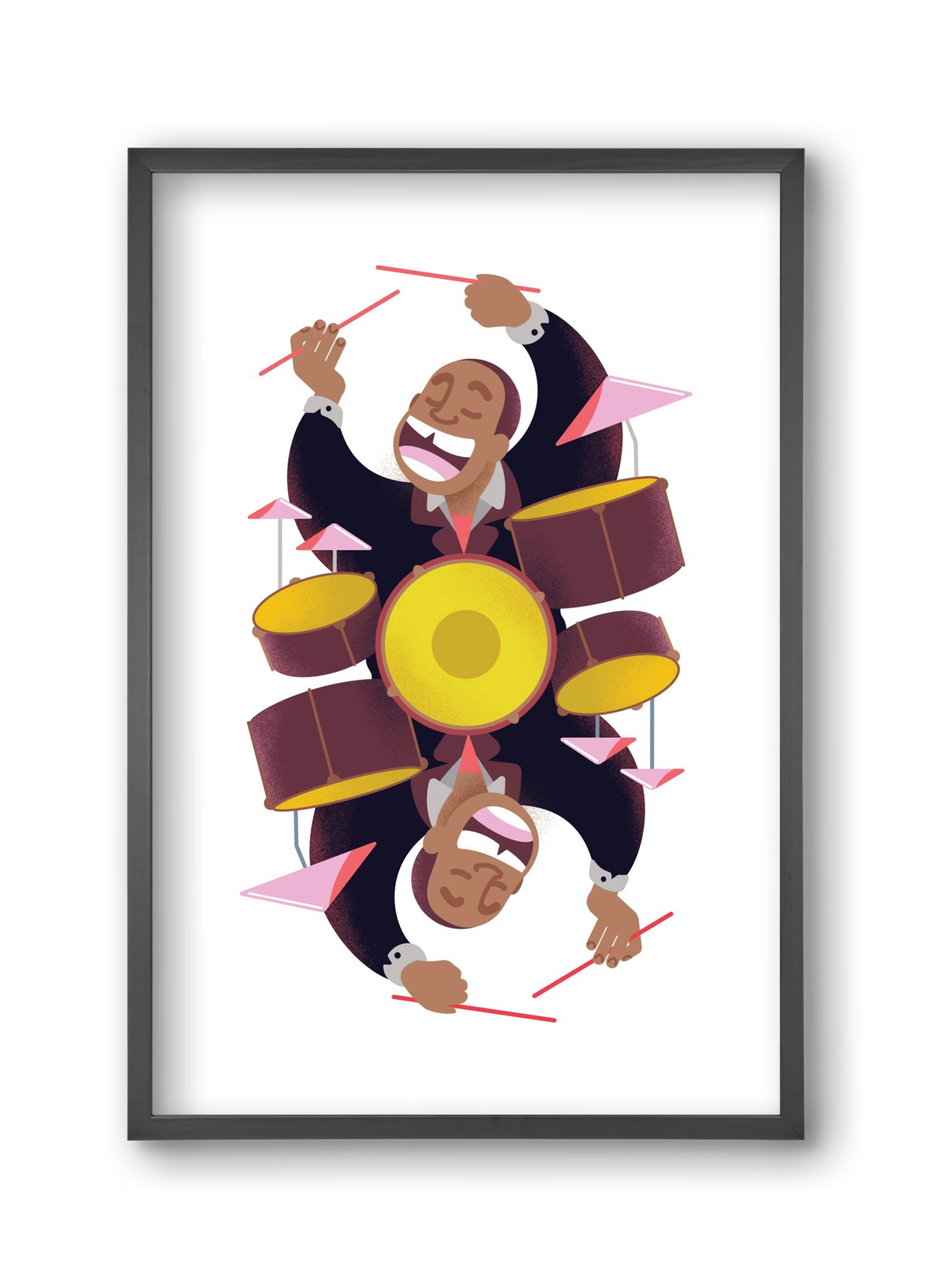 Jazz musician series - Art Blakey, 30x45 cm (30x45 cm), Fekete keret