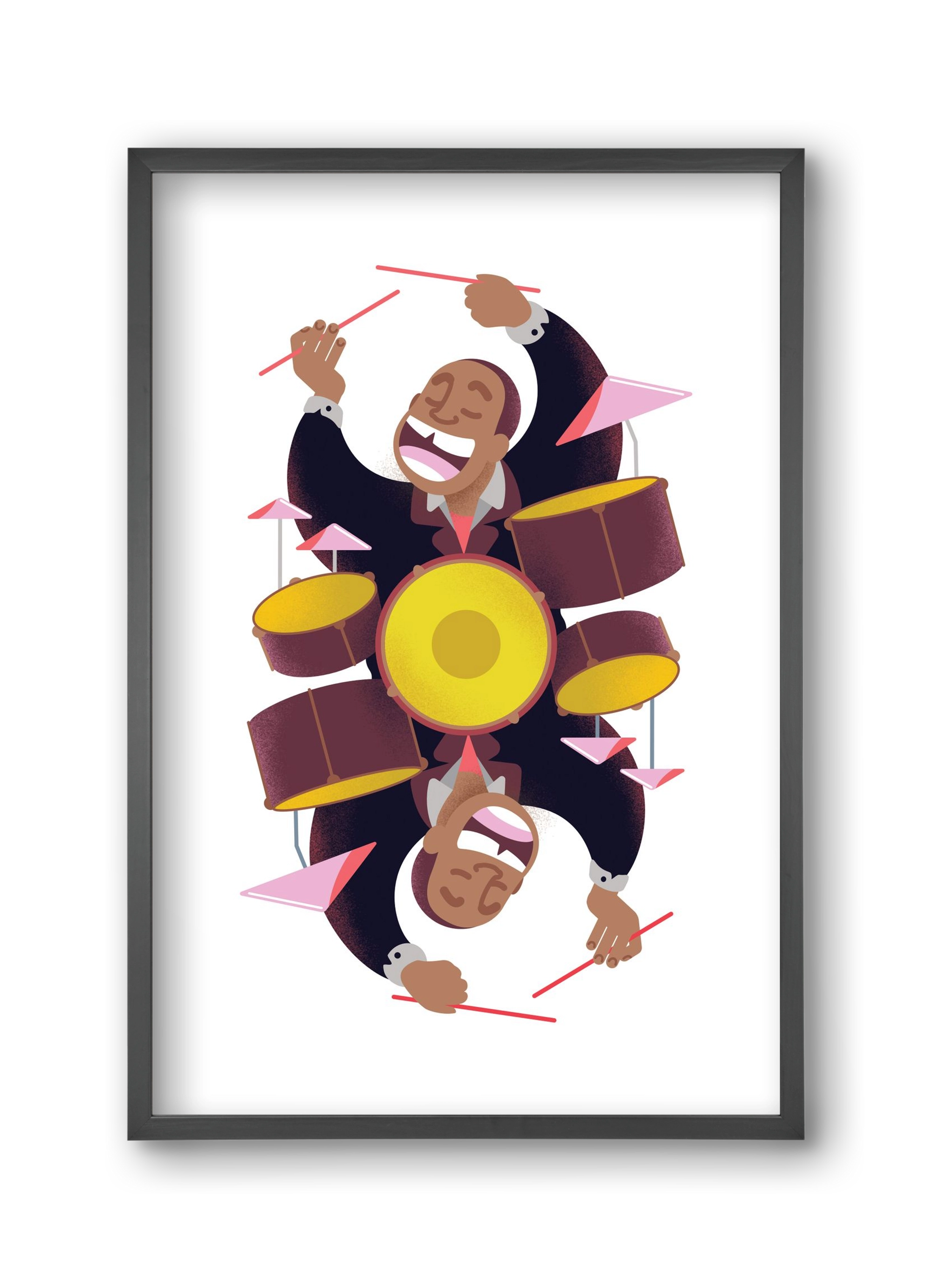 Jazz musician series - Art Blakey, 30x45 cm (30x45 cm), Fekete keret