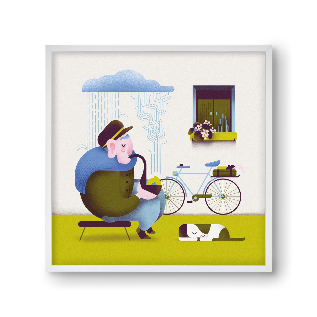 Recycle, 30x30 cm (30x30 cm), Fehér keret