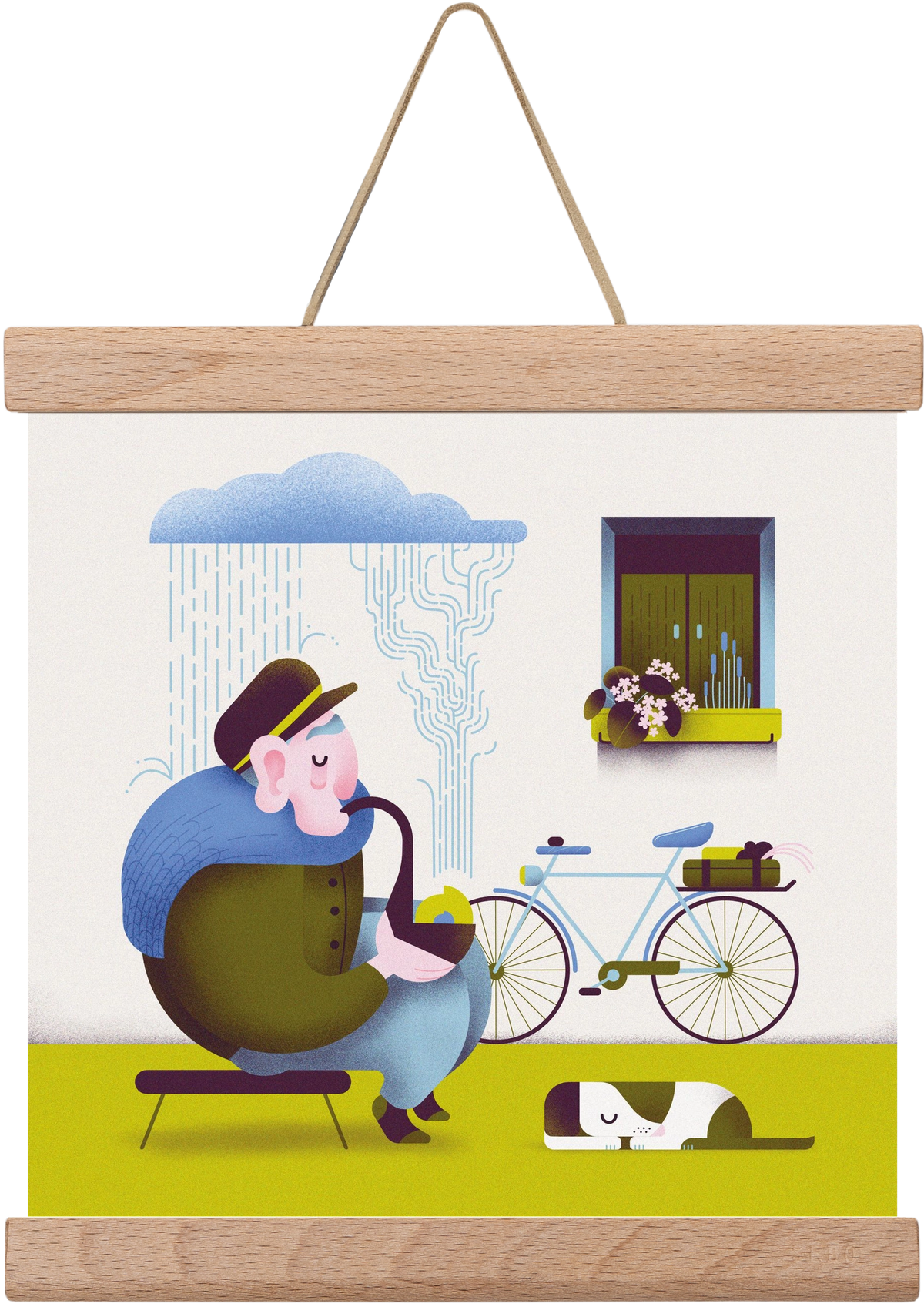 Recycle, 20x20 cm (20x20 cm), Tölgy akasztó