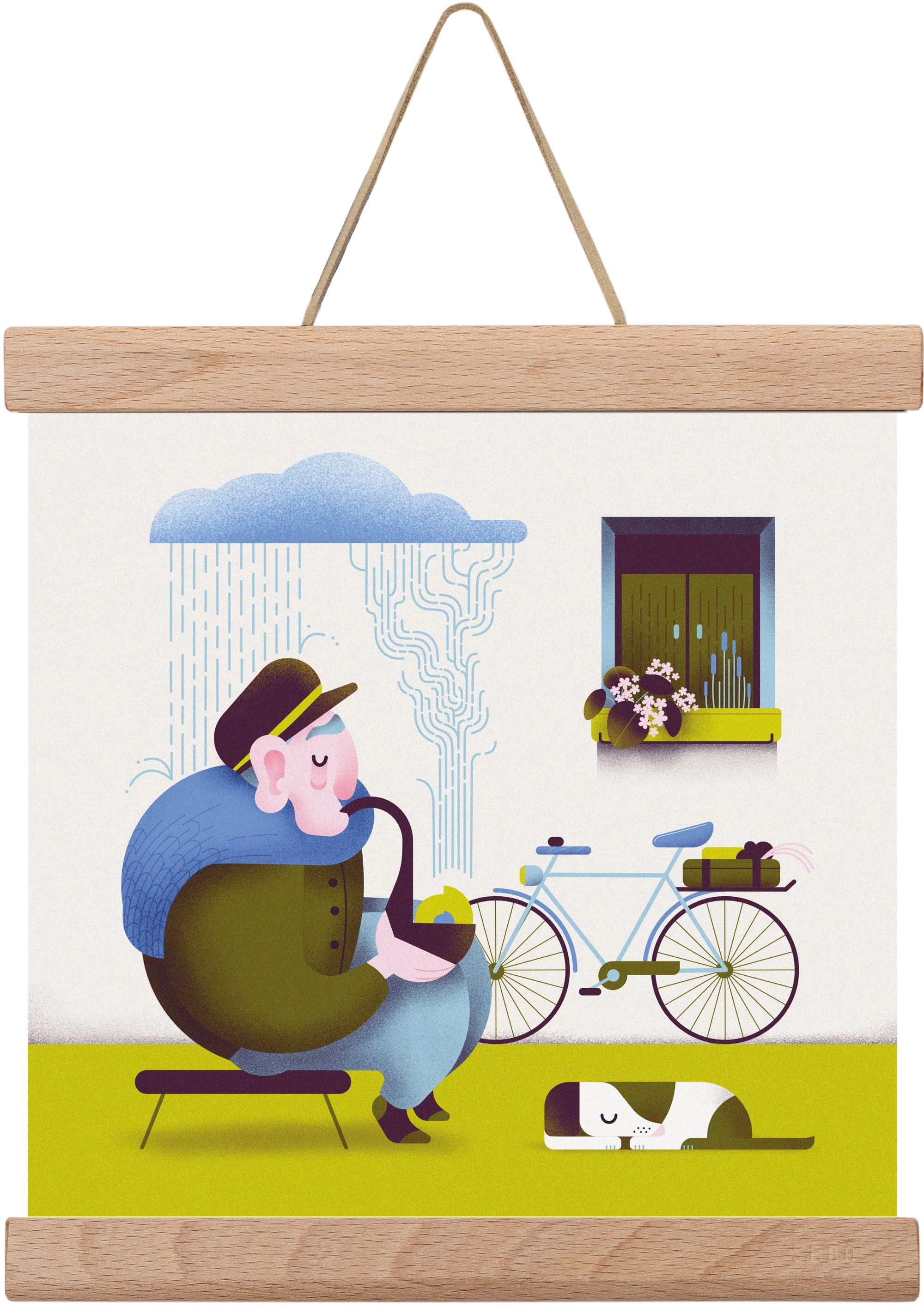 Recycle, 20x20 cm (20x20 cm), Tölgy akasztó