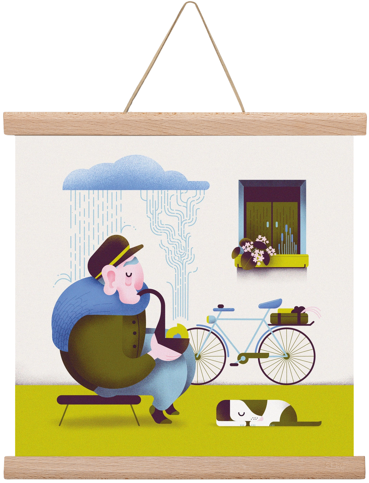 Recycle, 30x30 cm (30x30 cm), Tölgy akasztó