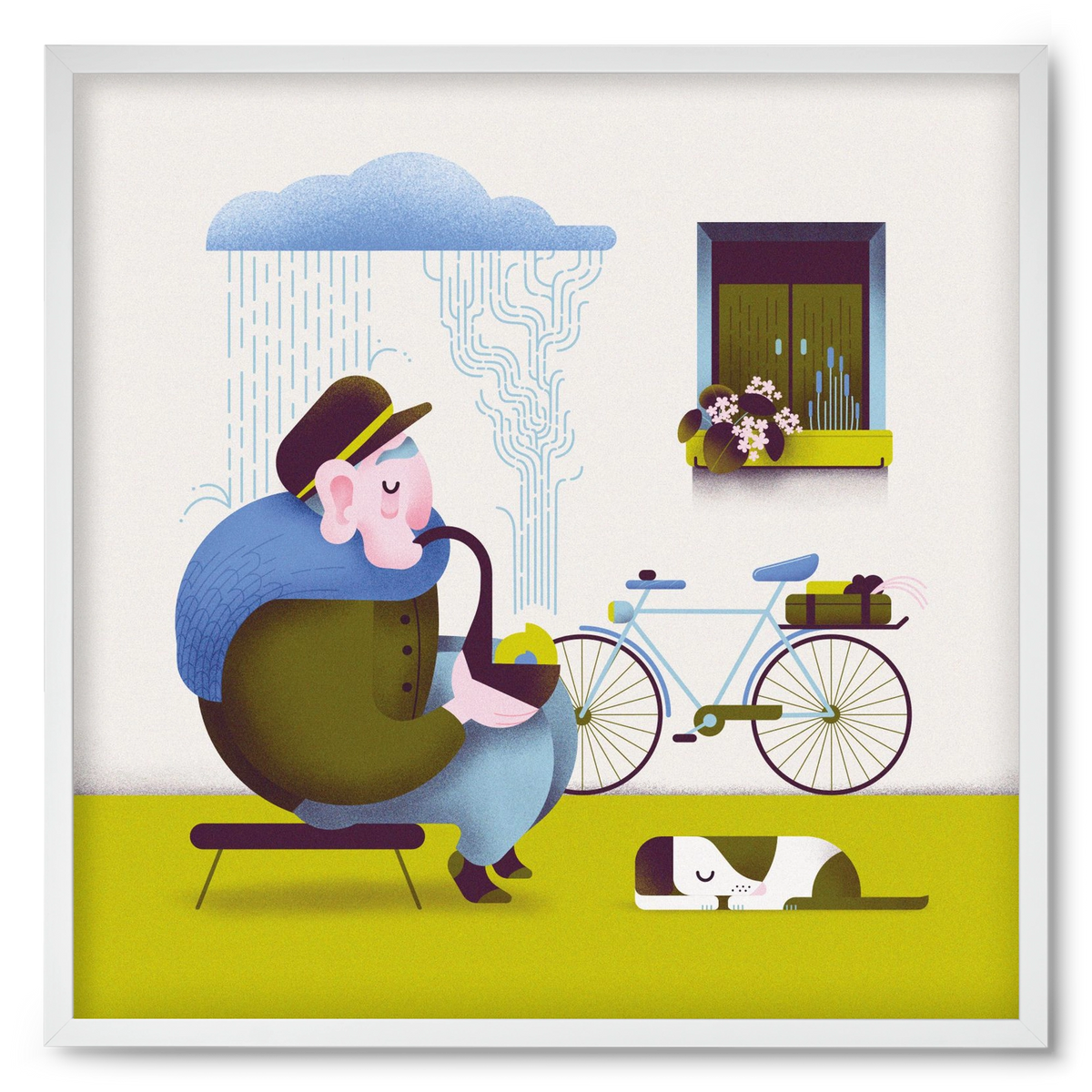 Recycle, 50x50 cm (50x50 cm), Fehér keret