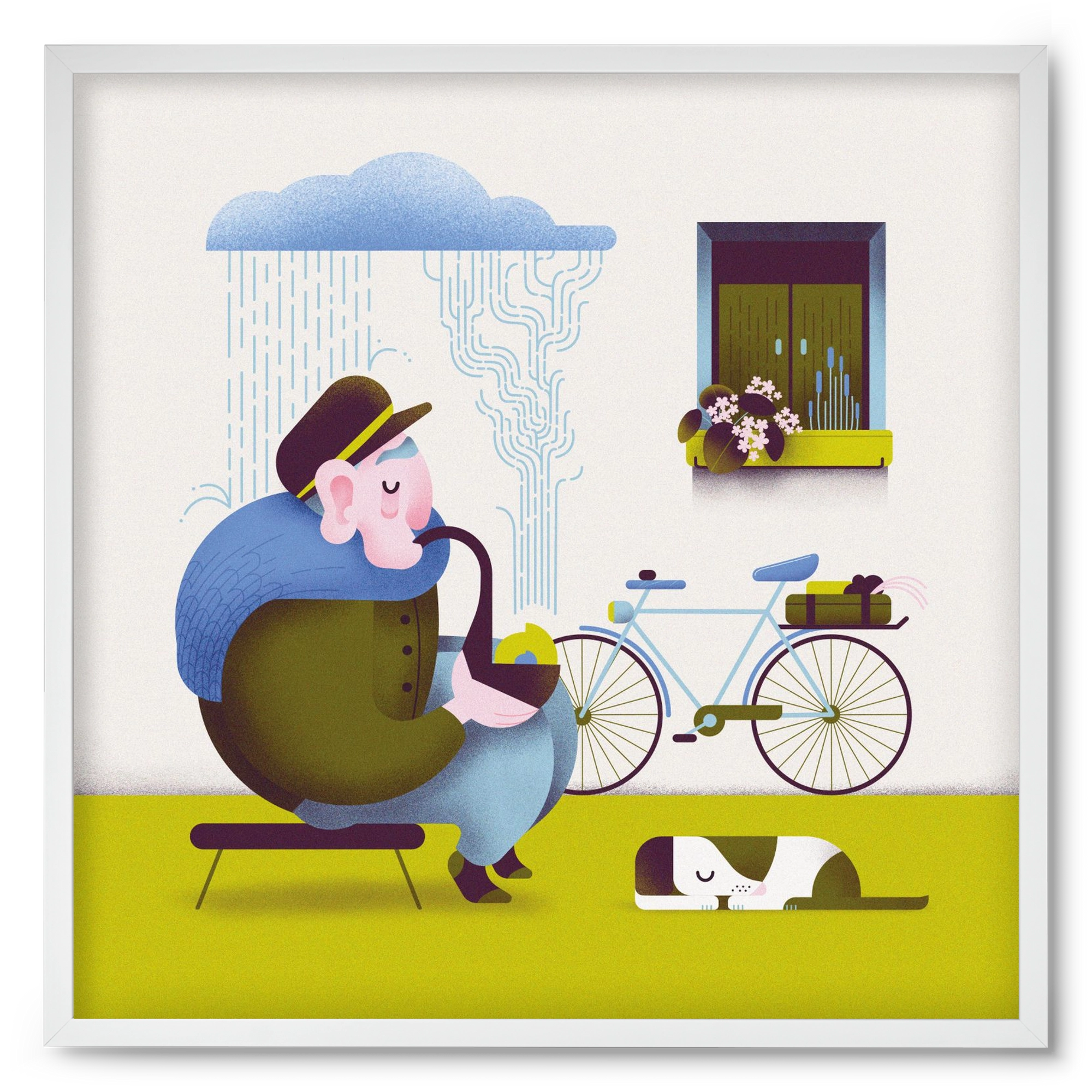 Recycle, 50x50 cm (50x50 cm), Fehér keret