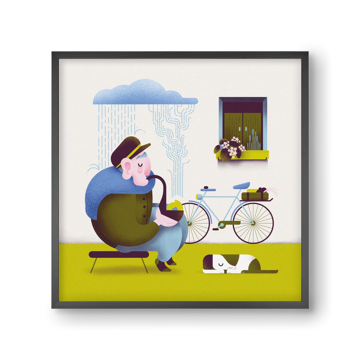 Recycle, 30x30 cm (30x30 cm), Fekete keret