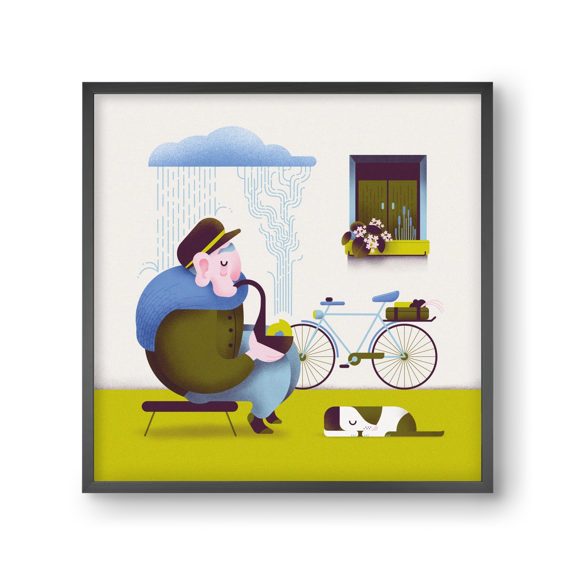 Recycle, 30x30 cm (30x30 cm), Fekete keret