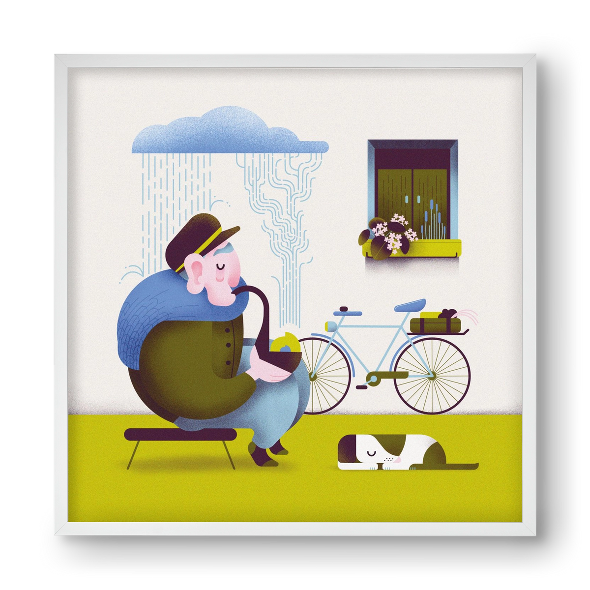 Recycle, 40x40 cm (40x40 cm), Fehér keret