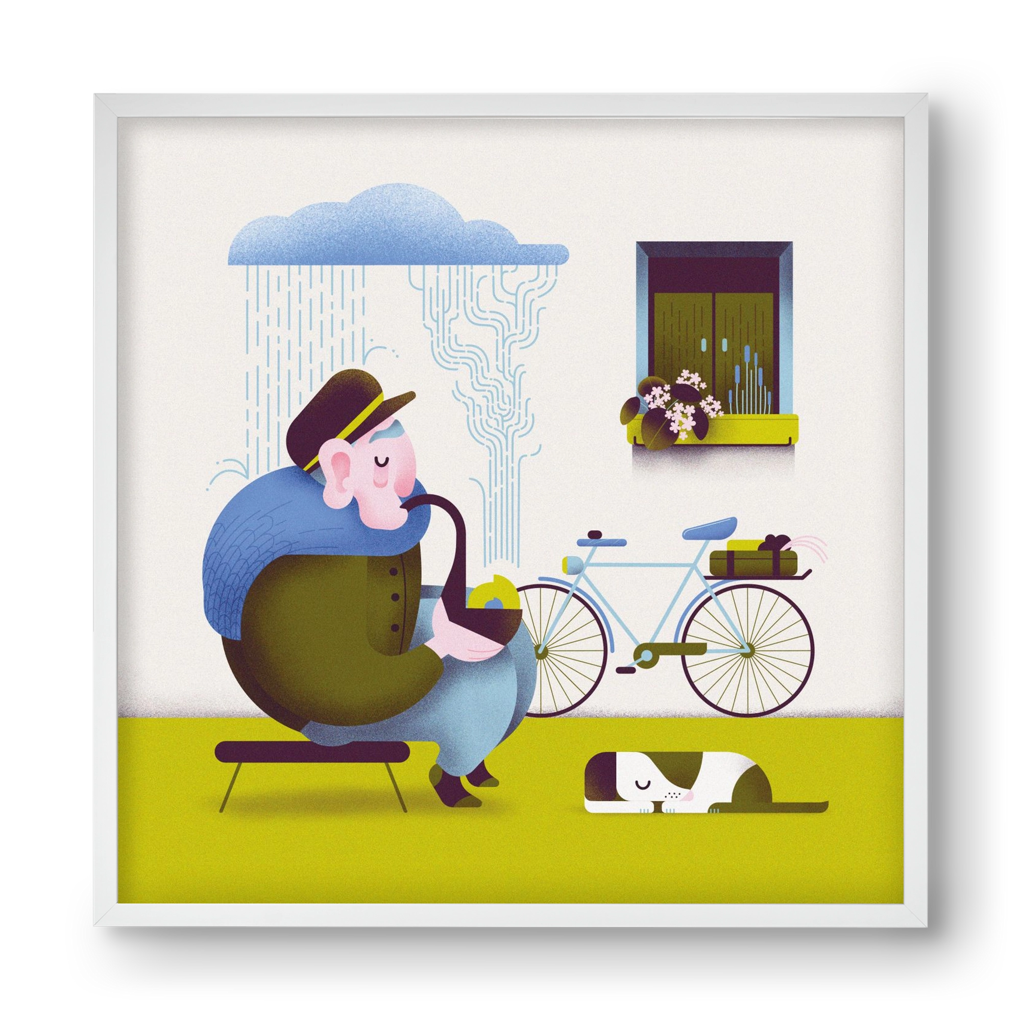 Recycle, 40x40 cm (40x40 cm), Fehér keret