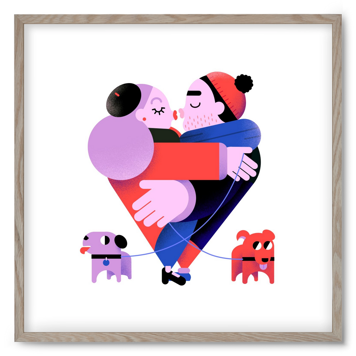 Valentines, 50x50 cm (50x50 cm), Tölgy keret