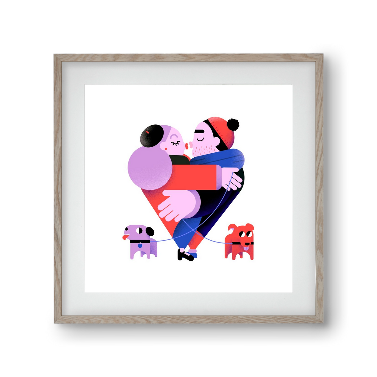 Valentines, 30x30 cm (20x20 cm), Tölgy keret, paszpartuval