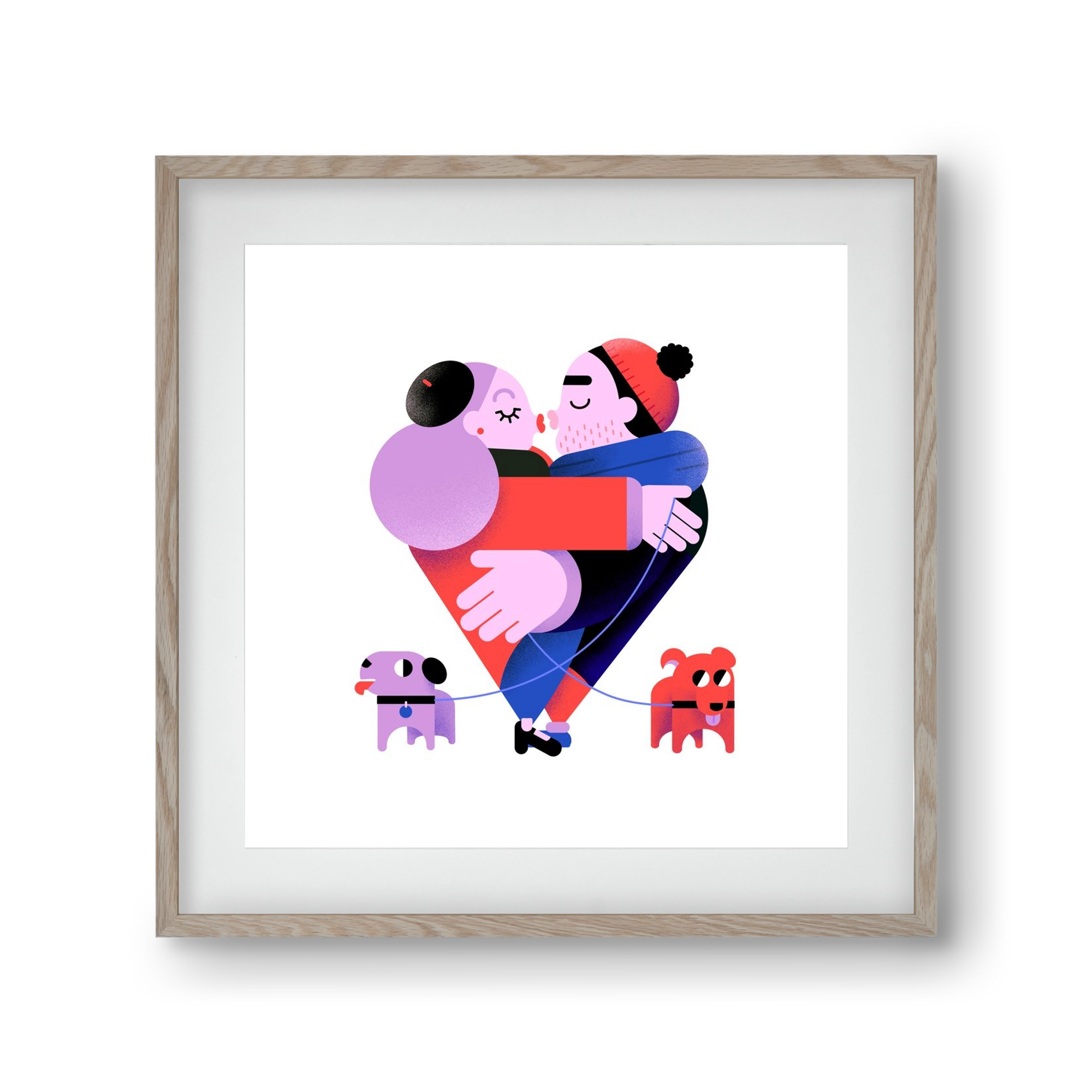 Valentines, 30x30 cm (20x20 cm), Tölgy keret, paszpartuval