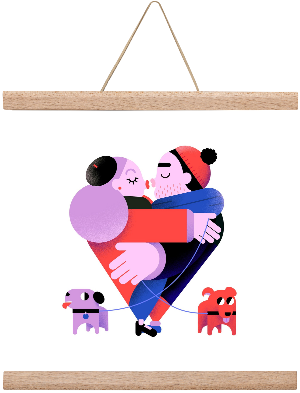 Valentines, 30x30 cm (30x30 cm), Tölgy akasztó