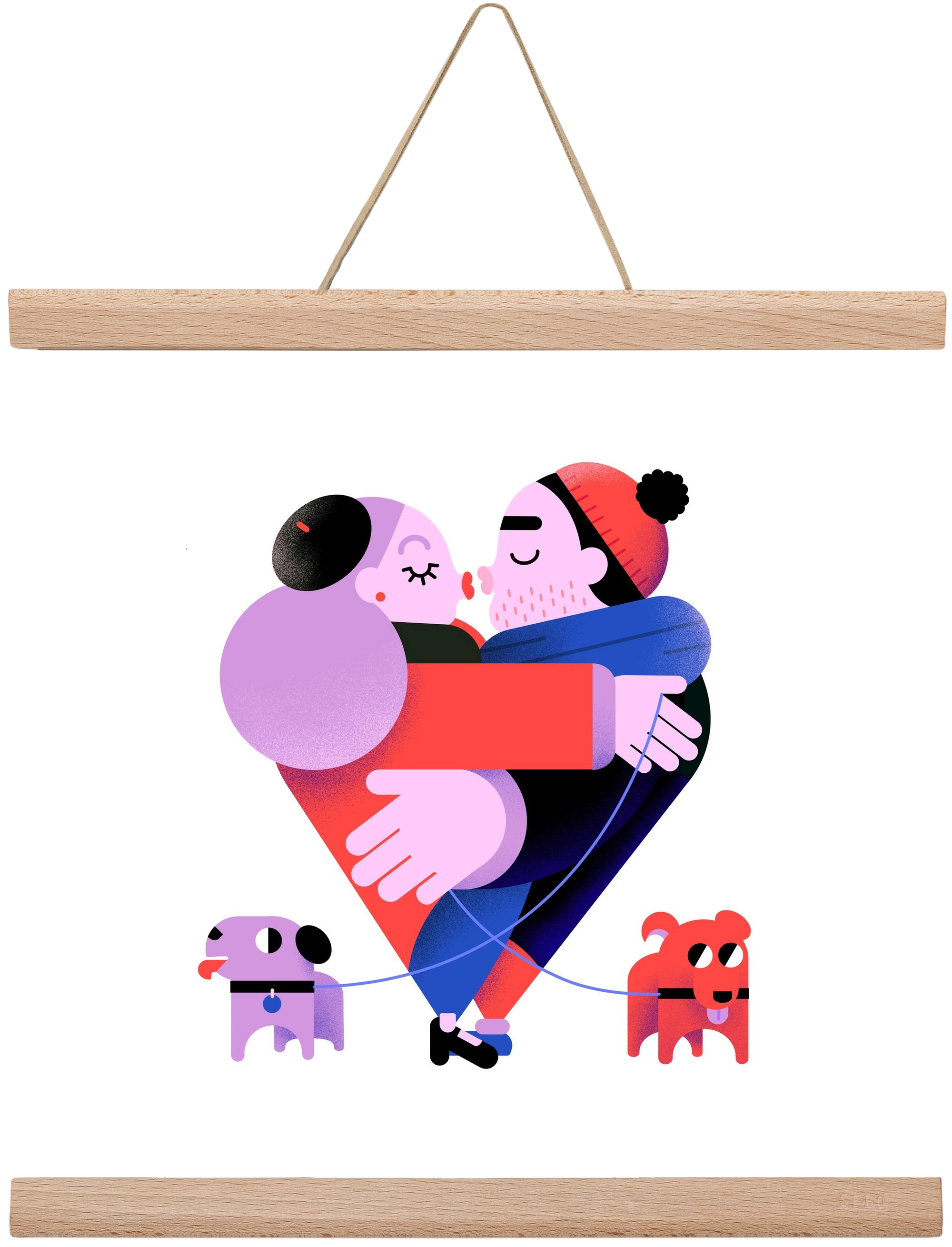 Valentines, 30x30 cm (30x30 cm), Tölgy akasztó